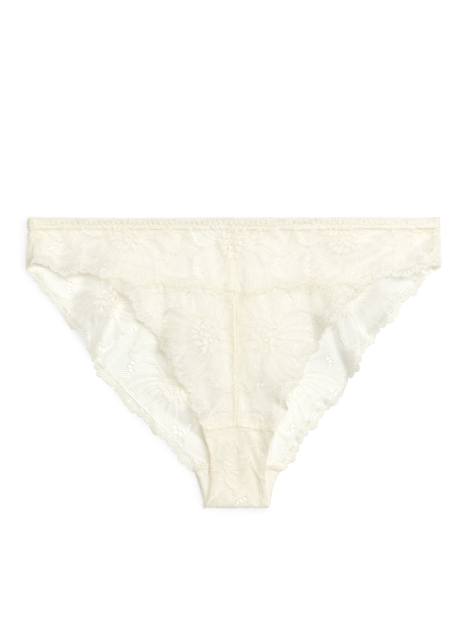 Koronkowe majtki - Off White - Fason normalny - Women - StillMedia/DescriptiveStillLife - 1