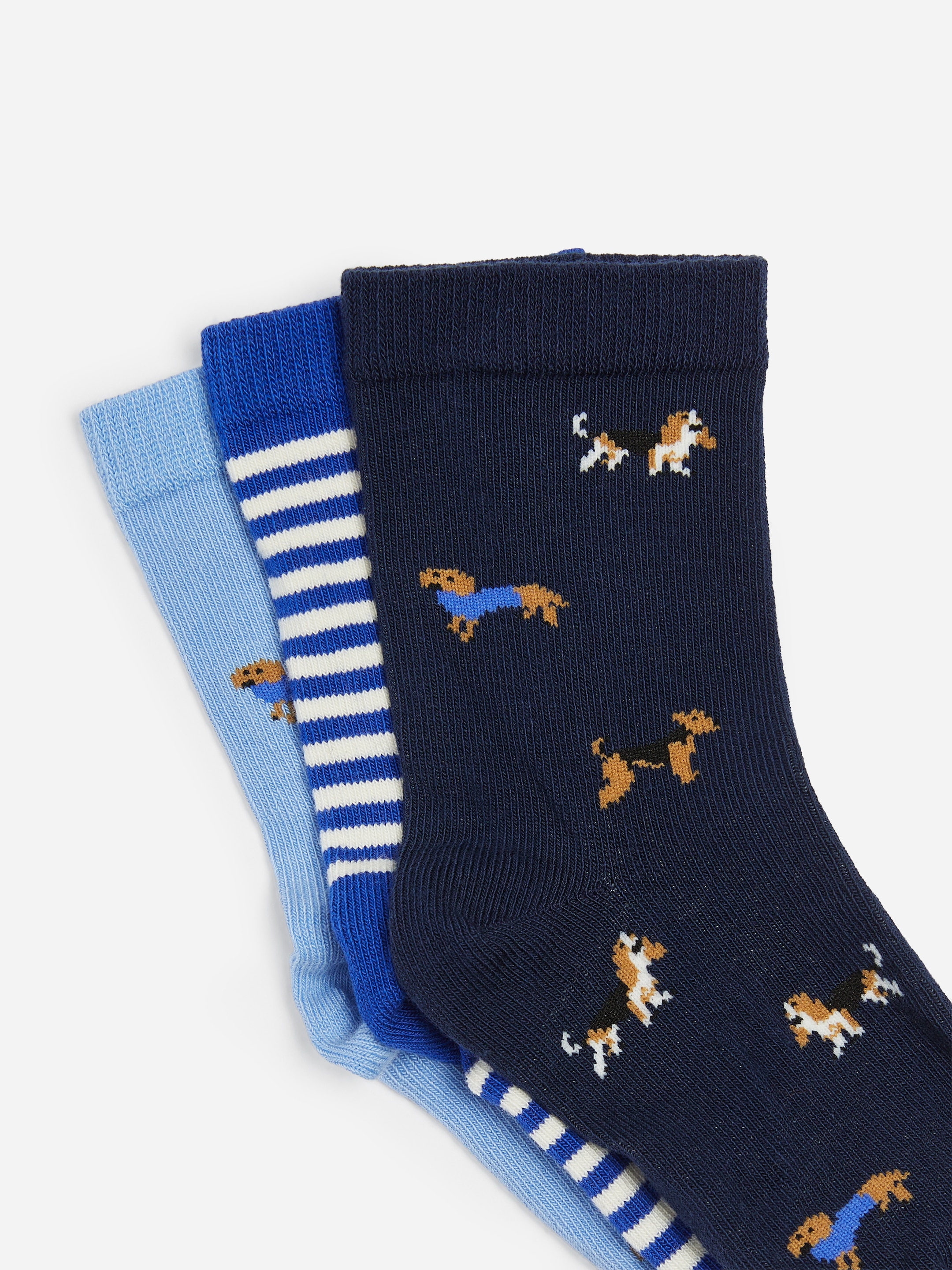 Cotton Socks Set of 3 - Light Blue/Dogs - children - StillMedia/DescriptiveDetail - 2