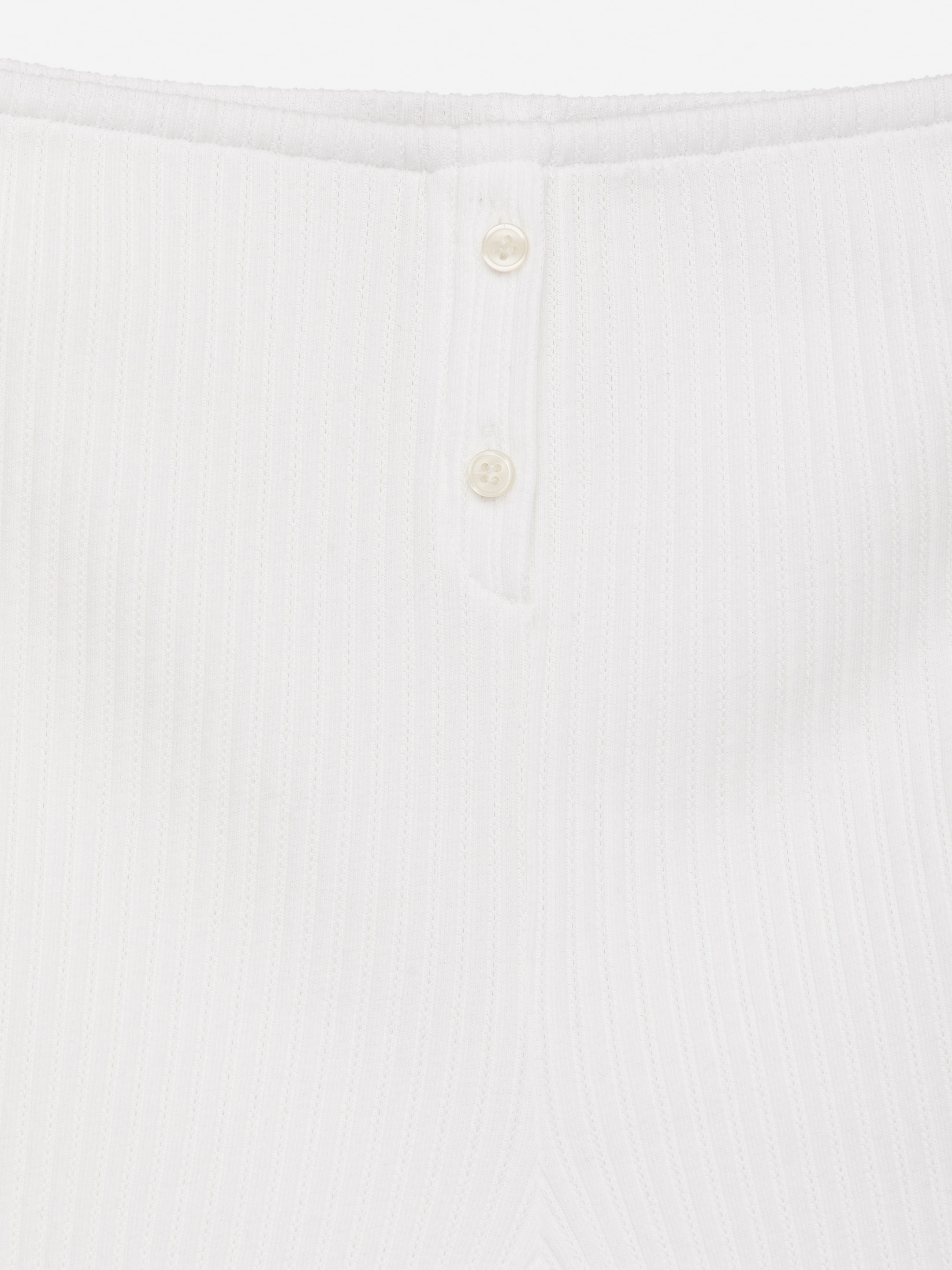 Short en coton en maille pointelle - Blanc - Slim fit - Femme - StillMedia/DescriptiveDetail - 2