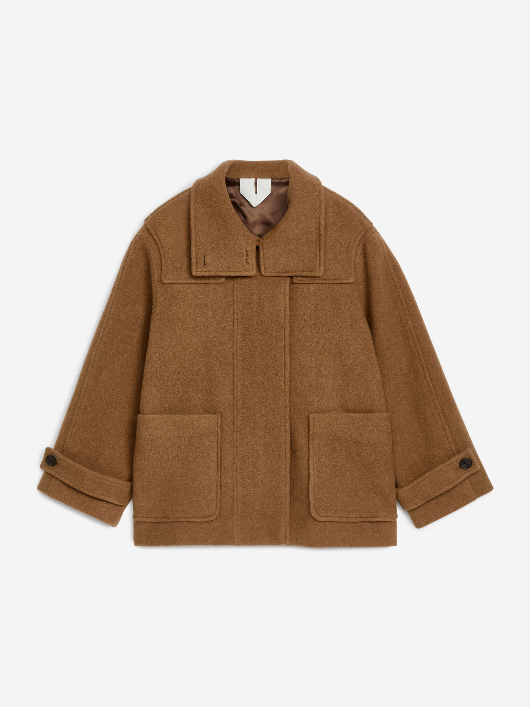 Wool-Blend Jacket - Brown - Loose fit - Women - StillMedia/DescriptiveStillLife - 4