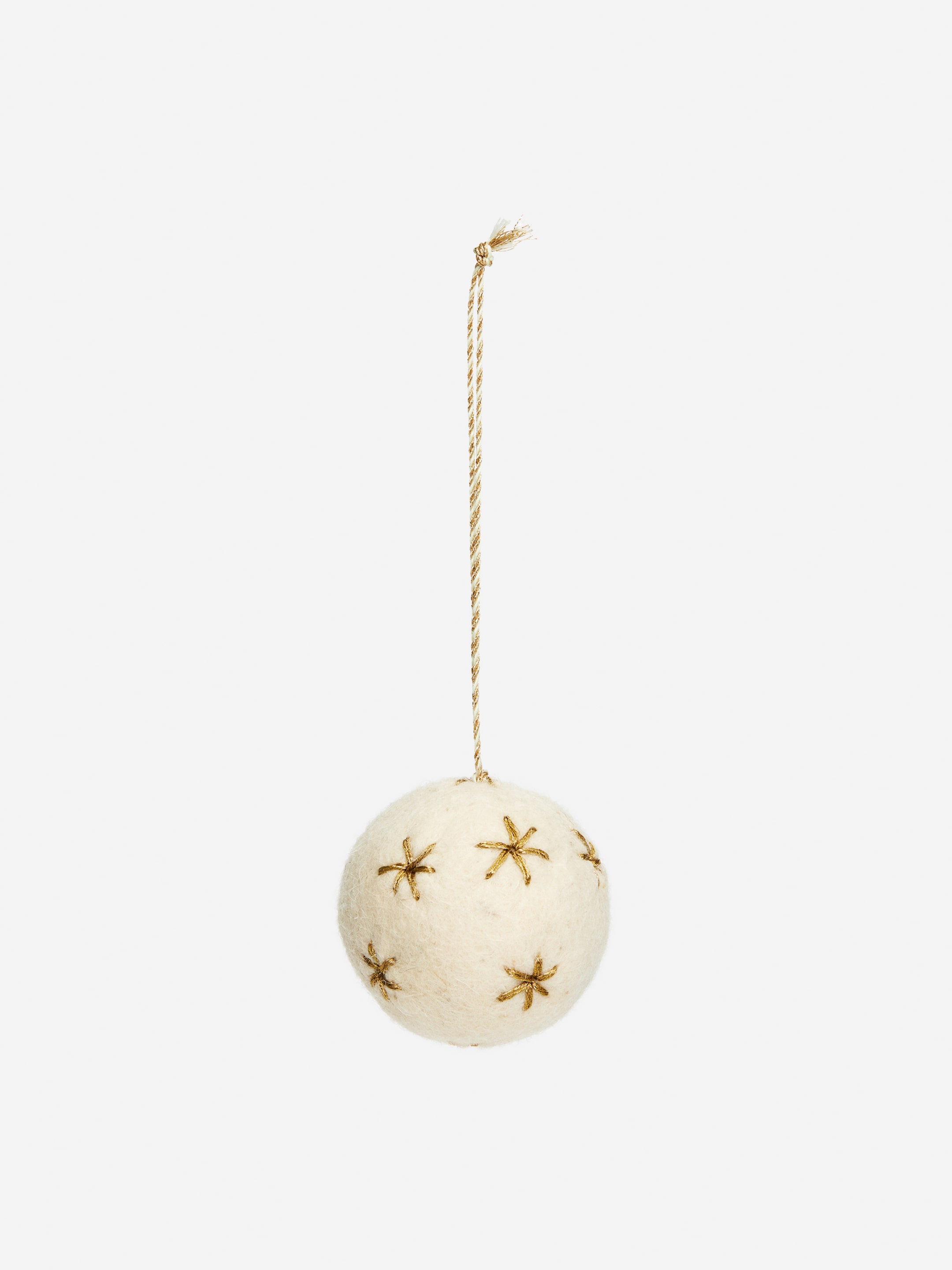 Ornament aus Filz mit Stickerei - Cremeweiß/Gold - Haushaltswaren - StillMedia/DescriptiveStillLife - 1
