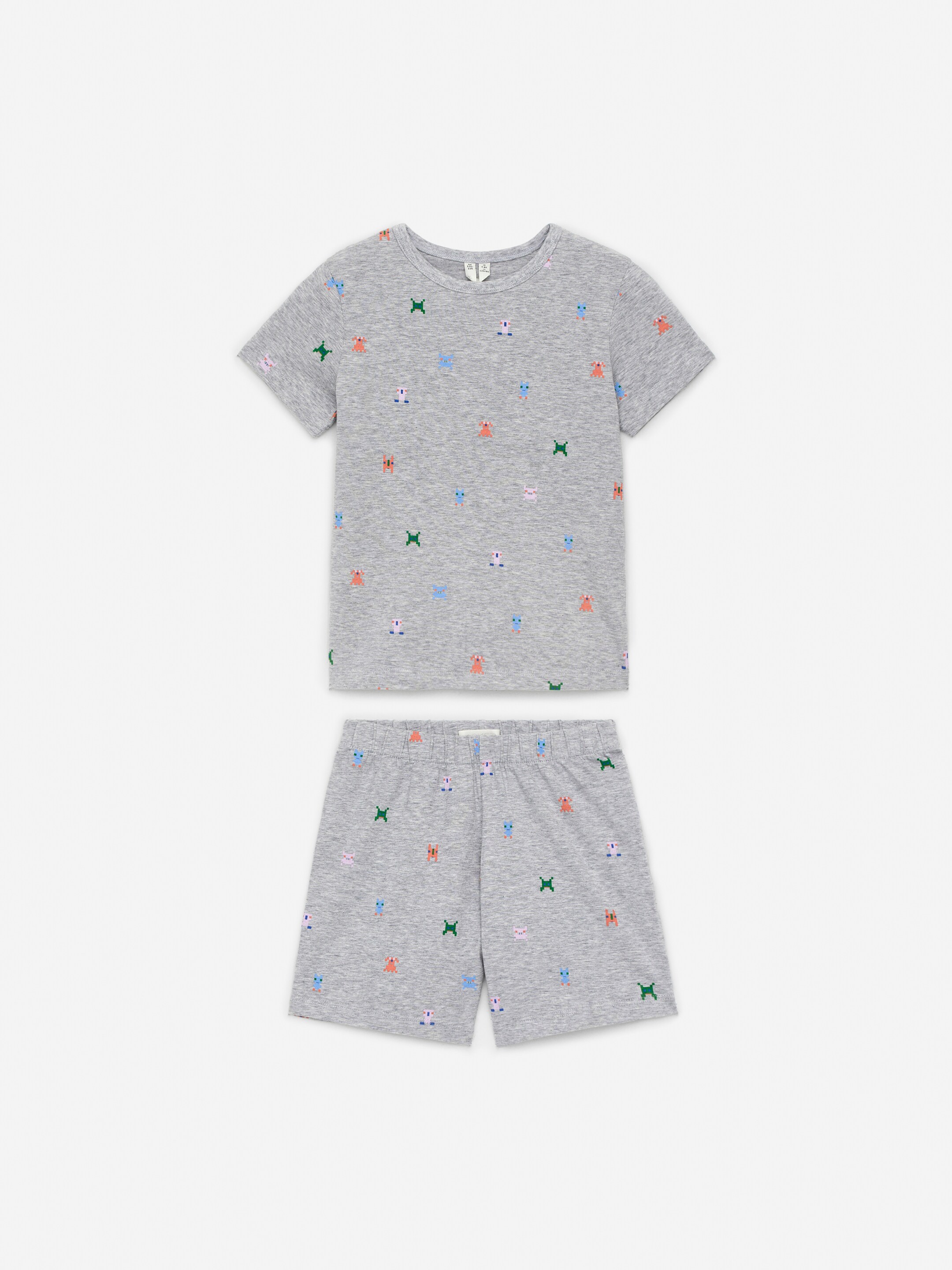 Zweiteiliger kurzer Pyjama aus Jersey - Graumeliert - Kinder - StillMedia/DescriptiveStillLife - 3