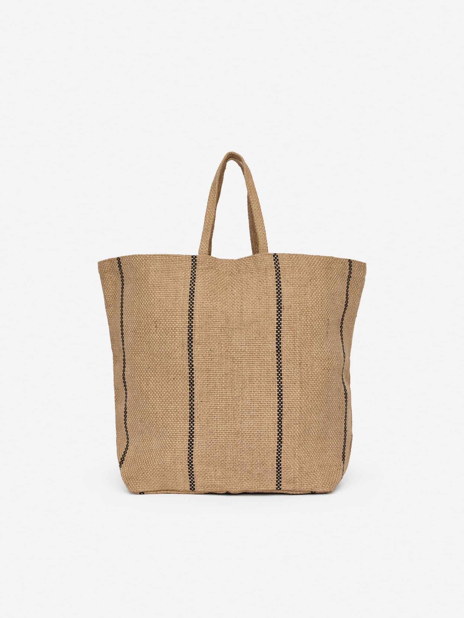 Sac en jute - Beige/Bleu/Carreaux/Bleu foncé