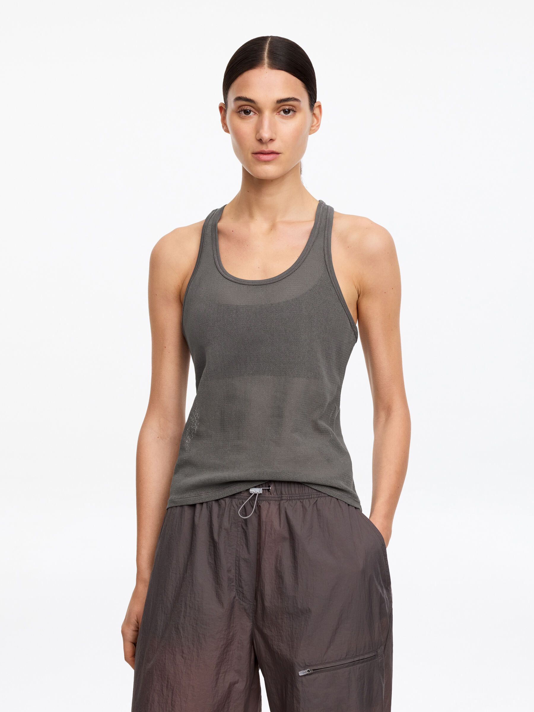 Mesh tank top-#5E5C5B-18836