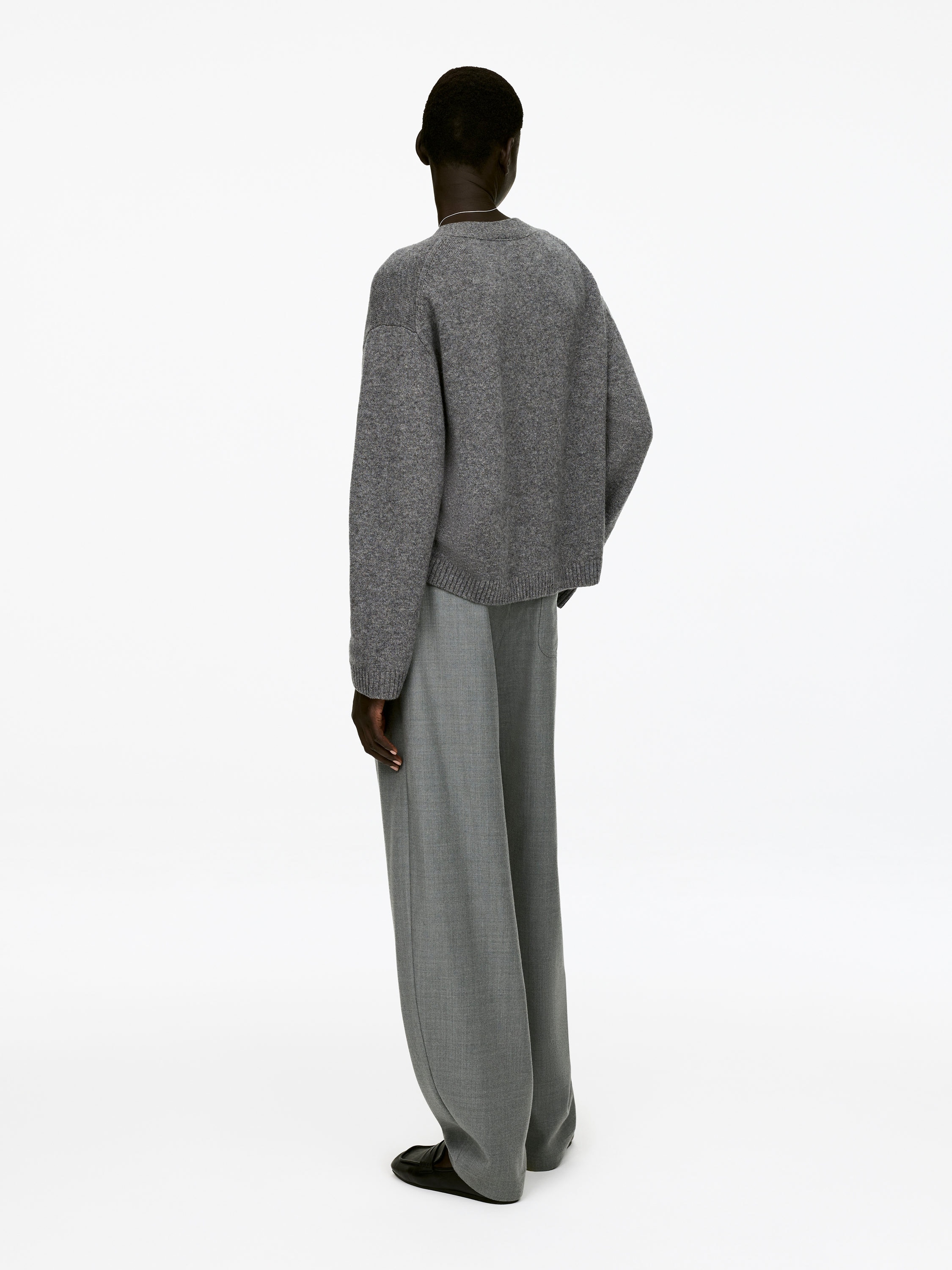 Cashmere-Wool Cardigan - Grey Melange - Regular fit - Women - StillMedia/Lookbook - 13