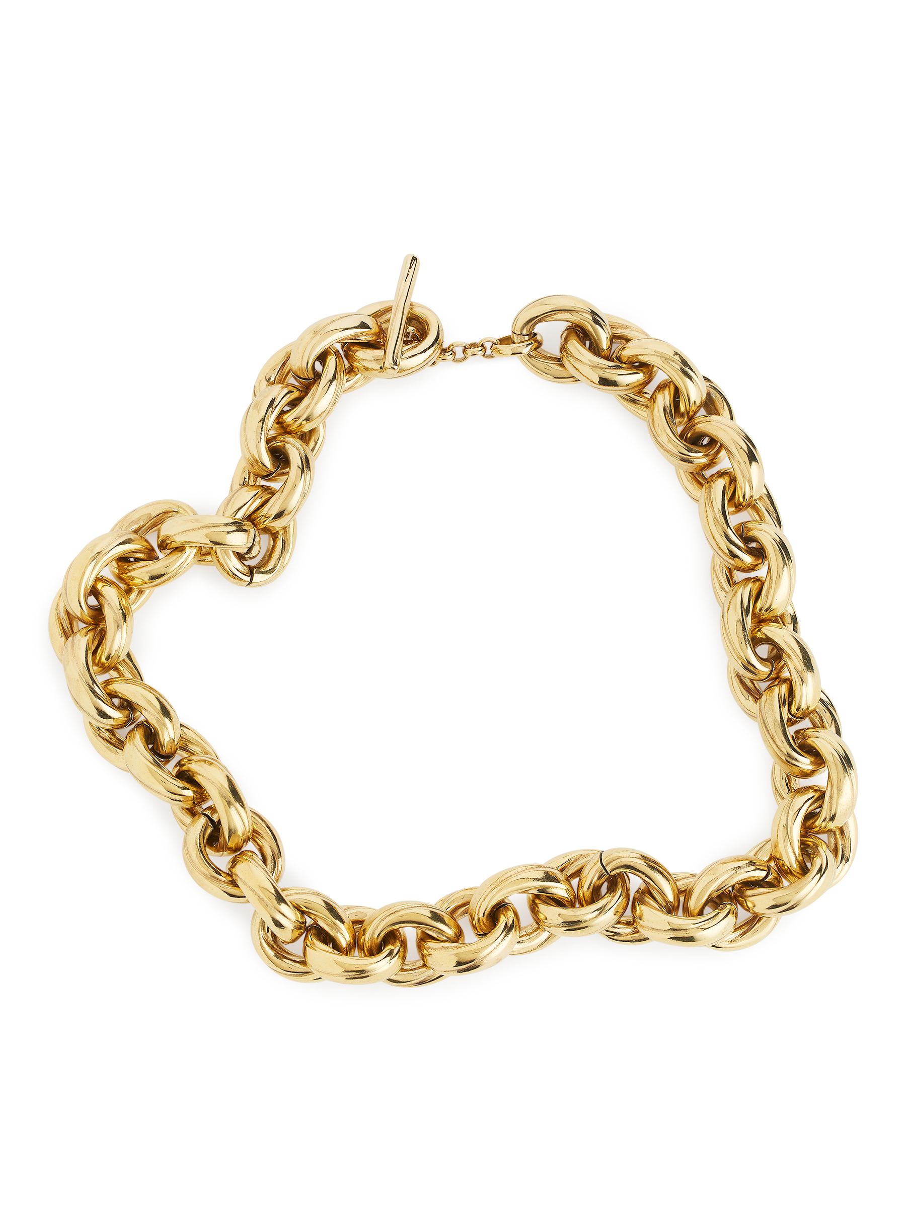 Chunky Gold-Plated Necklace - Gold - Women - StillMedia/DescriptiveStillLife - 1