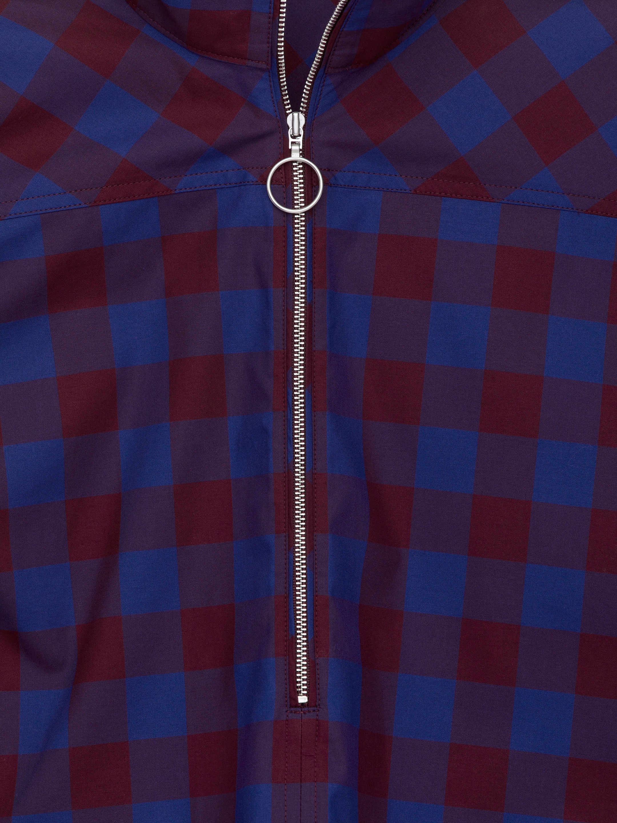 Camisa con media cremallera - Azul/burdeos - Corte estándar - Women - StillMedia/DescriptiveDetail - 1