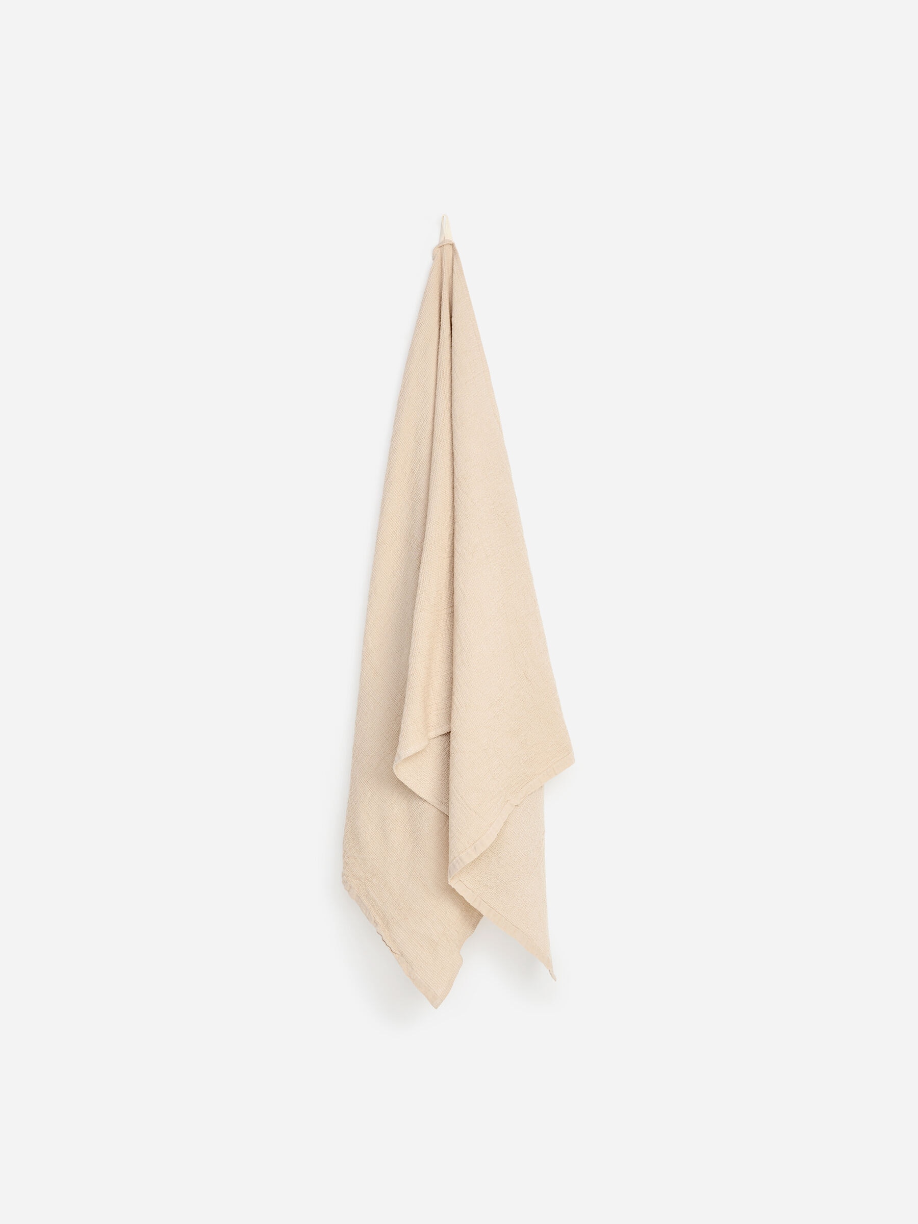 Cotton Waffle Towel 70 x 140 cm-#F4F3E9-19590