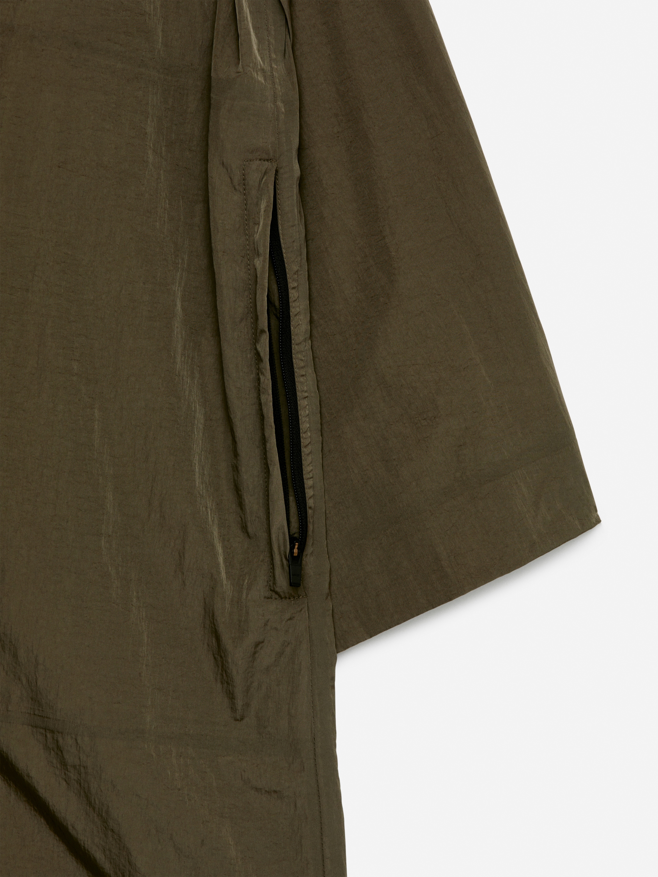 Hooded Nylon Parka - Khaki Green - Loose fit - Women - StillMedia/DescriptiveDetail - 2