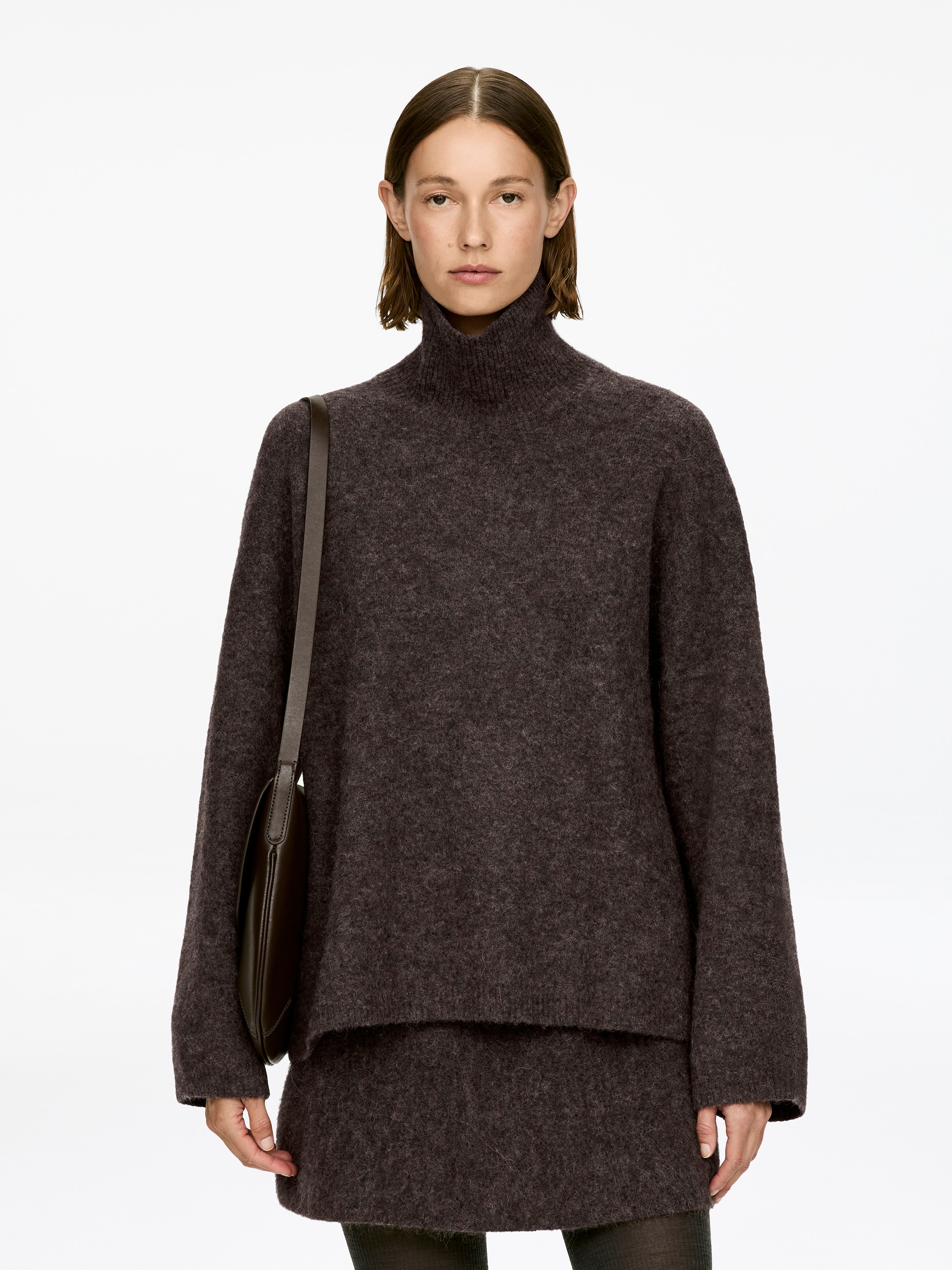 Ver imagen más grande: Jersey de cuello vuelto - Marrón - MUJER | H&M ES 1