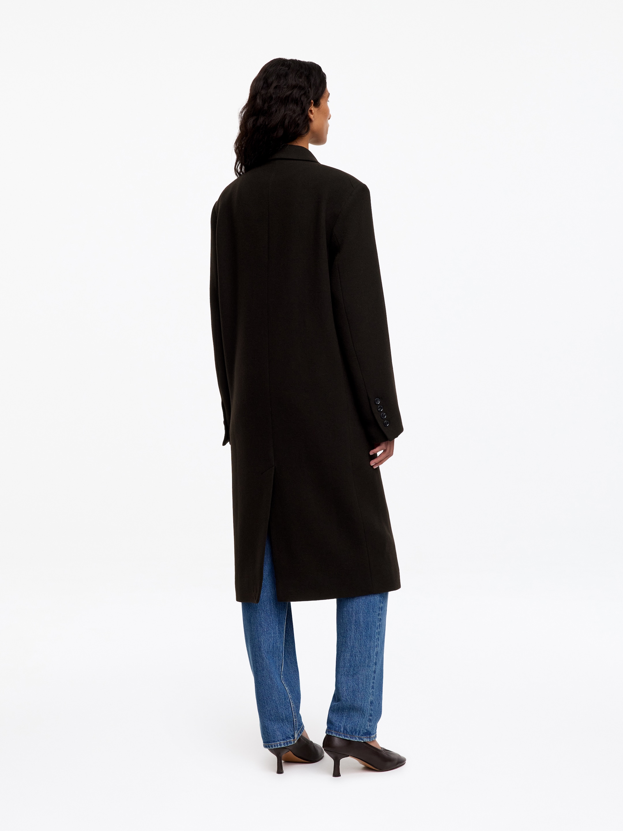 Abrigo en mezcla de lana - Marrón oscuro - Corte estándar - women - StillMedia/Lookbook - 3