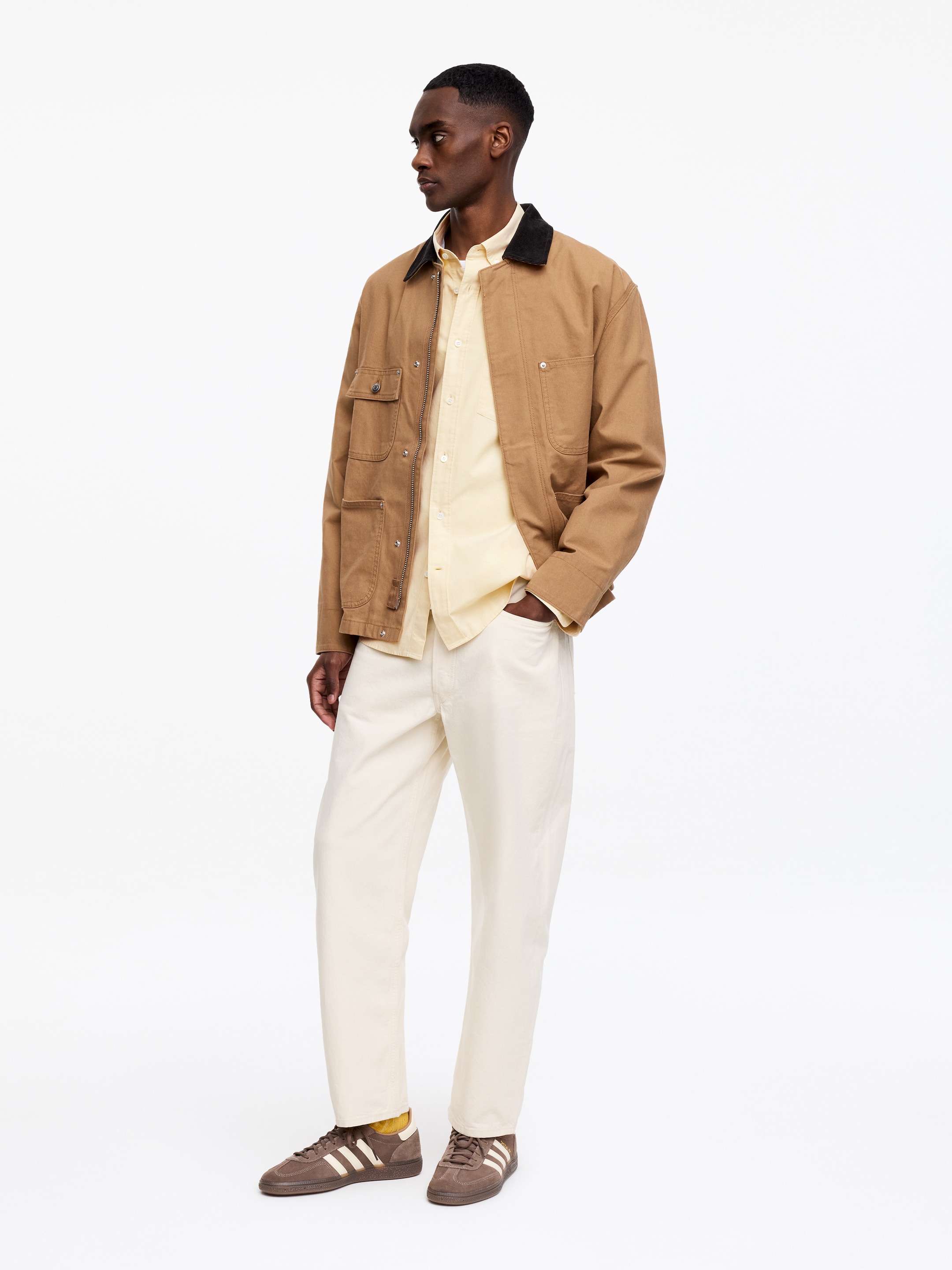 Regular oxfordskjorta - Crèmevit - Regular fit - Men - StillMedia/Lookbook - 3