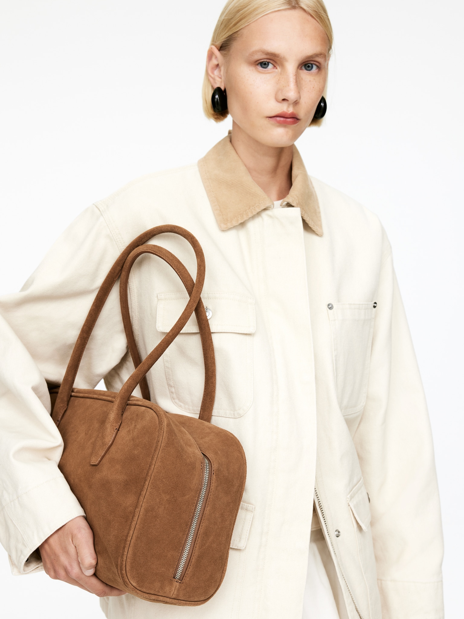 Sac de bowling en daim - Marron - 4