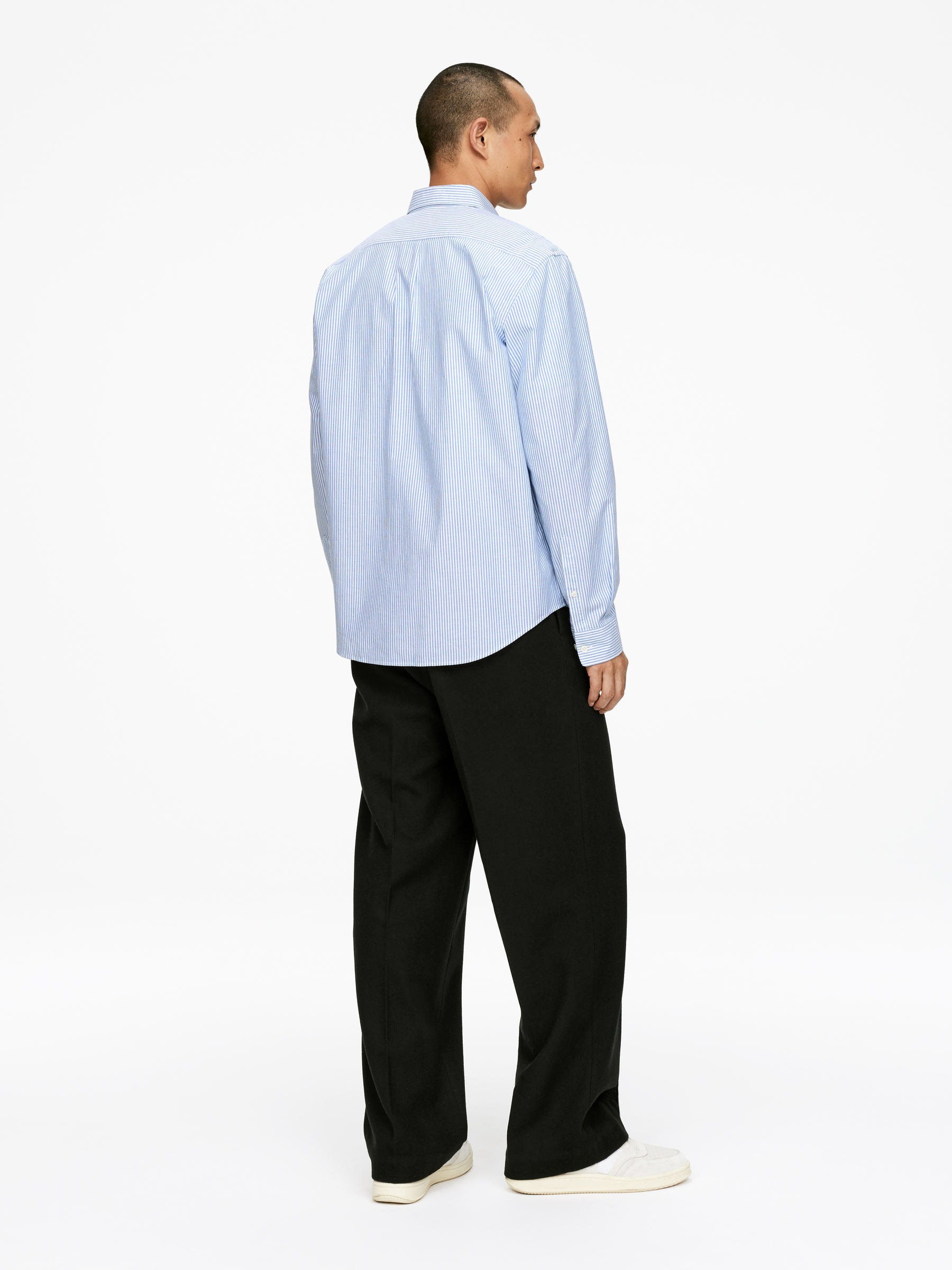 Chemise Oxford - Bleu/rayé - Regular fit - Homme - StillMedia/Lookbook - 38