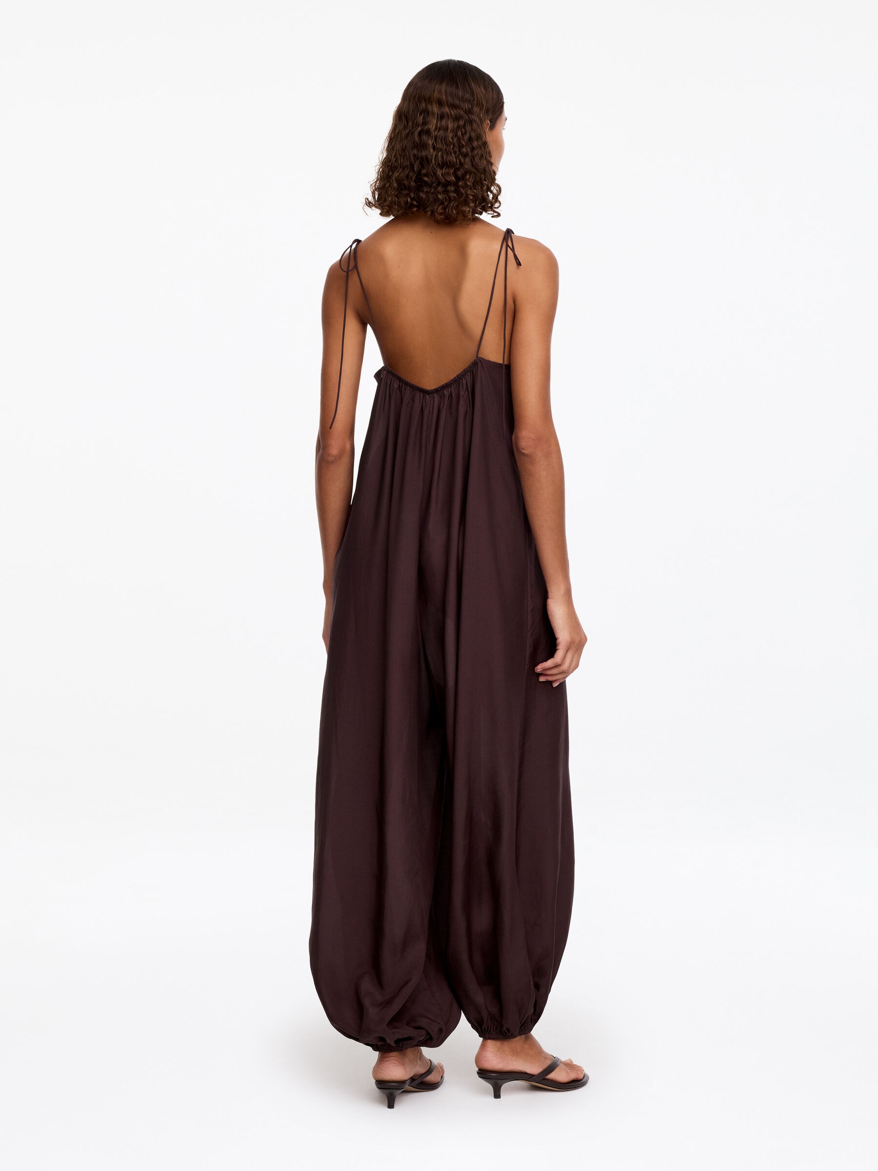 Lyocell Blend Jumpsuit - Brown - Loose fit - Women - StillMedia/Lookbook - 5