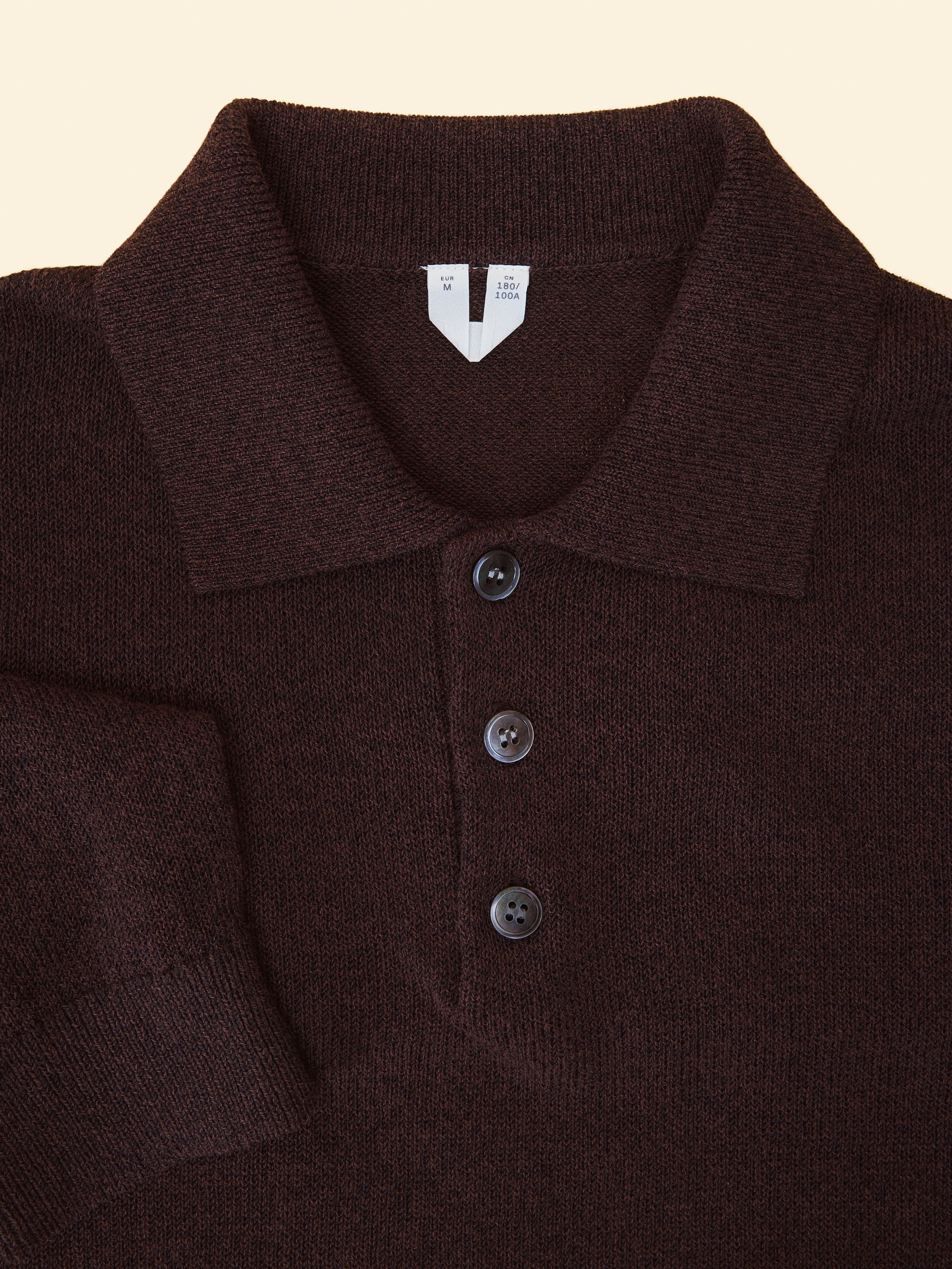 Linen Blend Polo Shirt - Brown Melange - Regular fit - Men - StillMedia/Environmental - 1