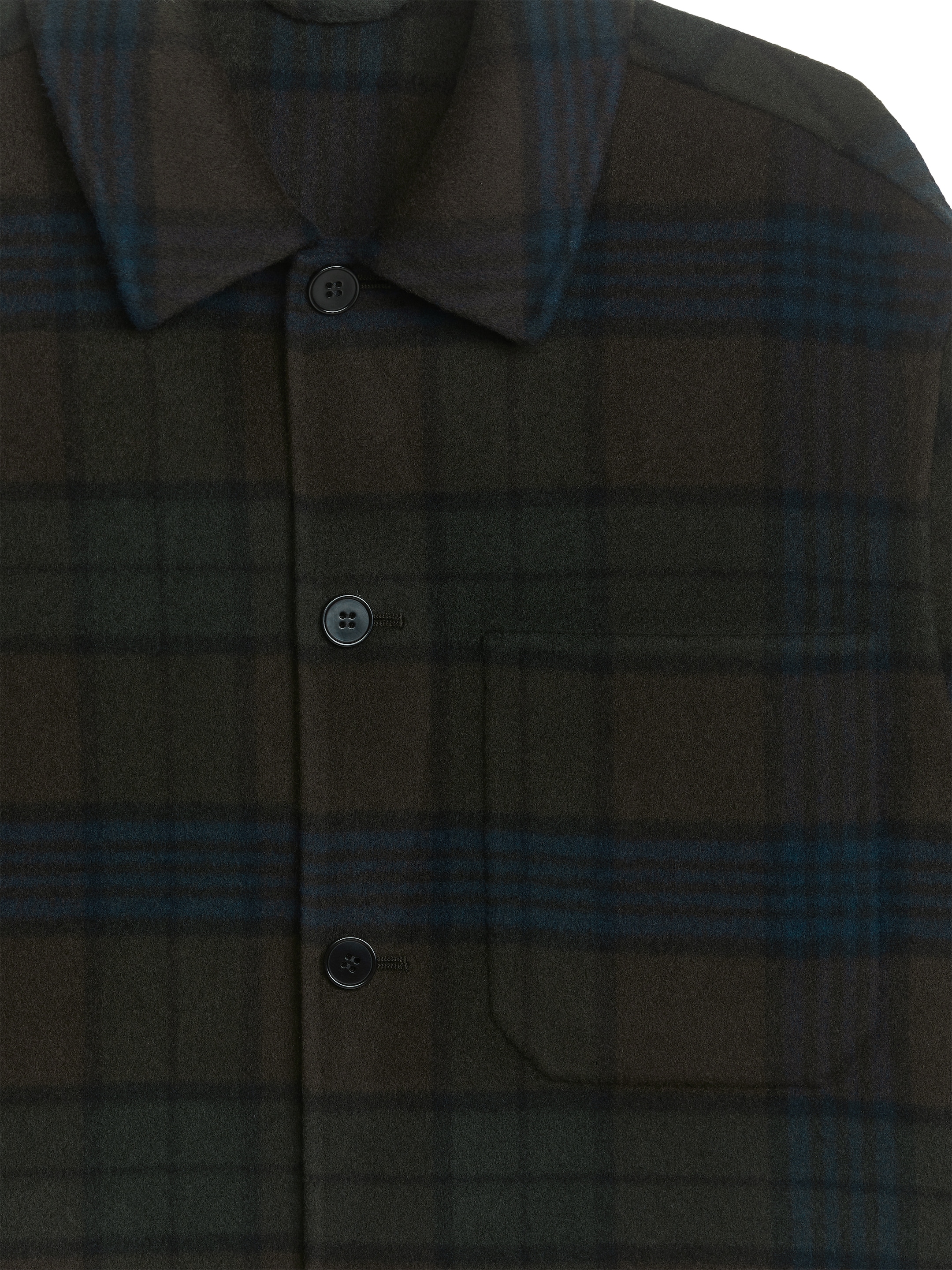 Overshirt in tessuto doppiato di misto lana - Marrone scuro - Loose fit - men - StillMedia/DescriptiveDetail - 2