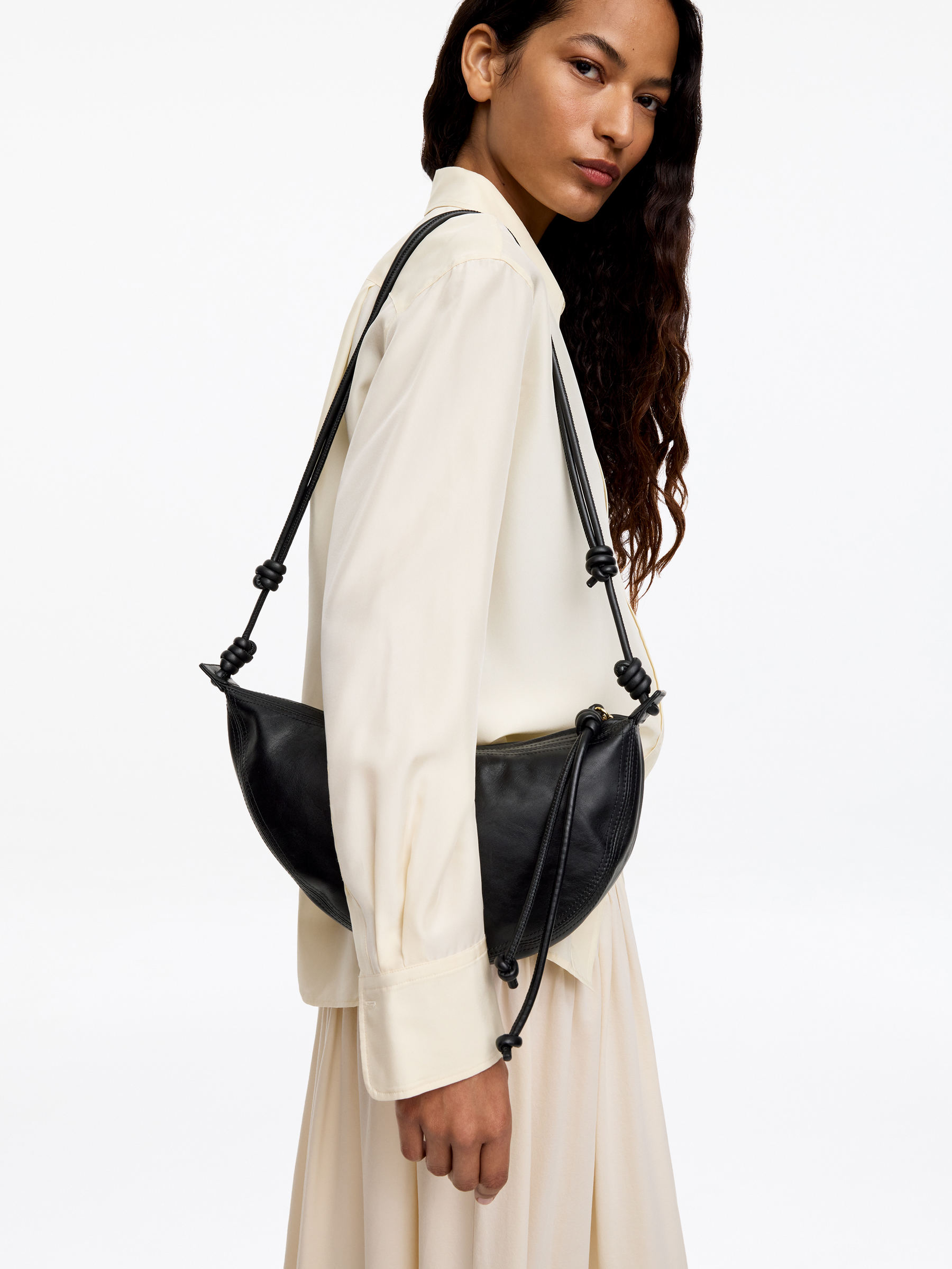 Halbmondförmige Ledertasche-#272627-18218