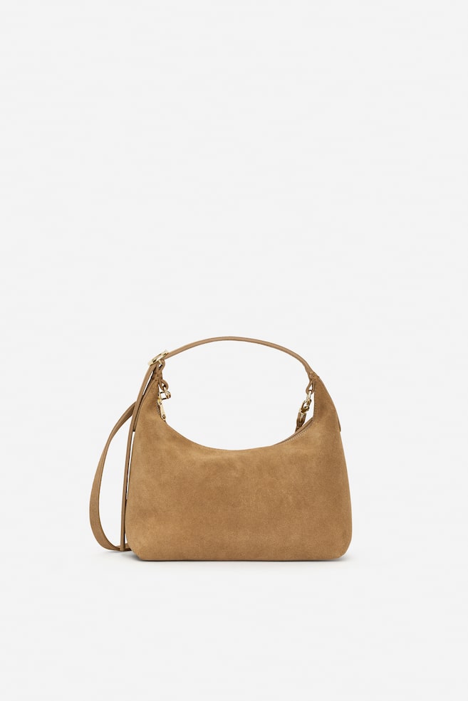 Borsa in pelle scamosciata - Beige/Marrone/Marrone - 1