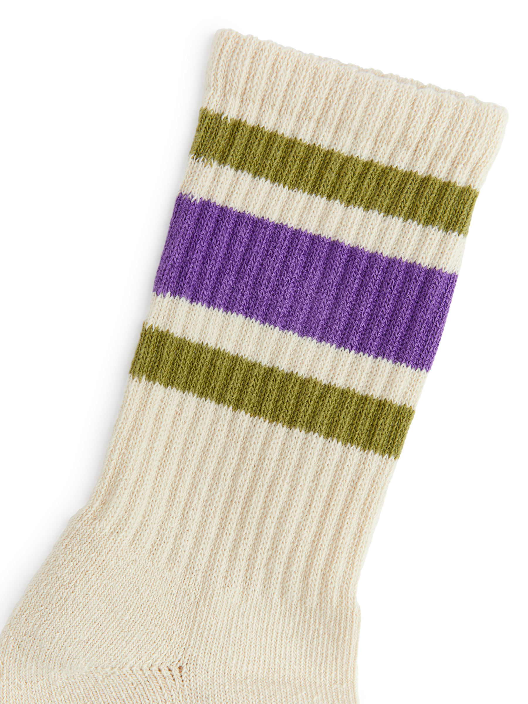 Sportliche Baumwollsocken - Weiß/Flieder/Grün - Damen - StillMedia/DescriptiveDetail - 2
