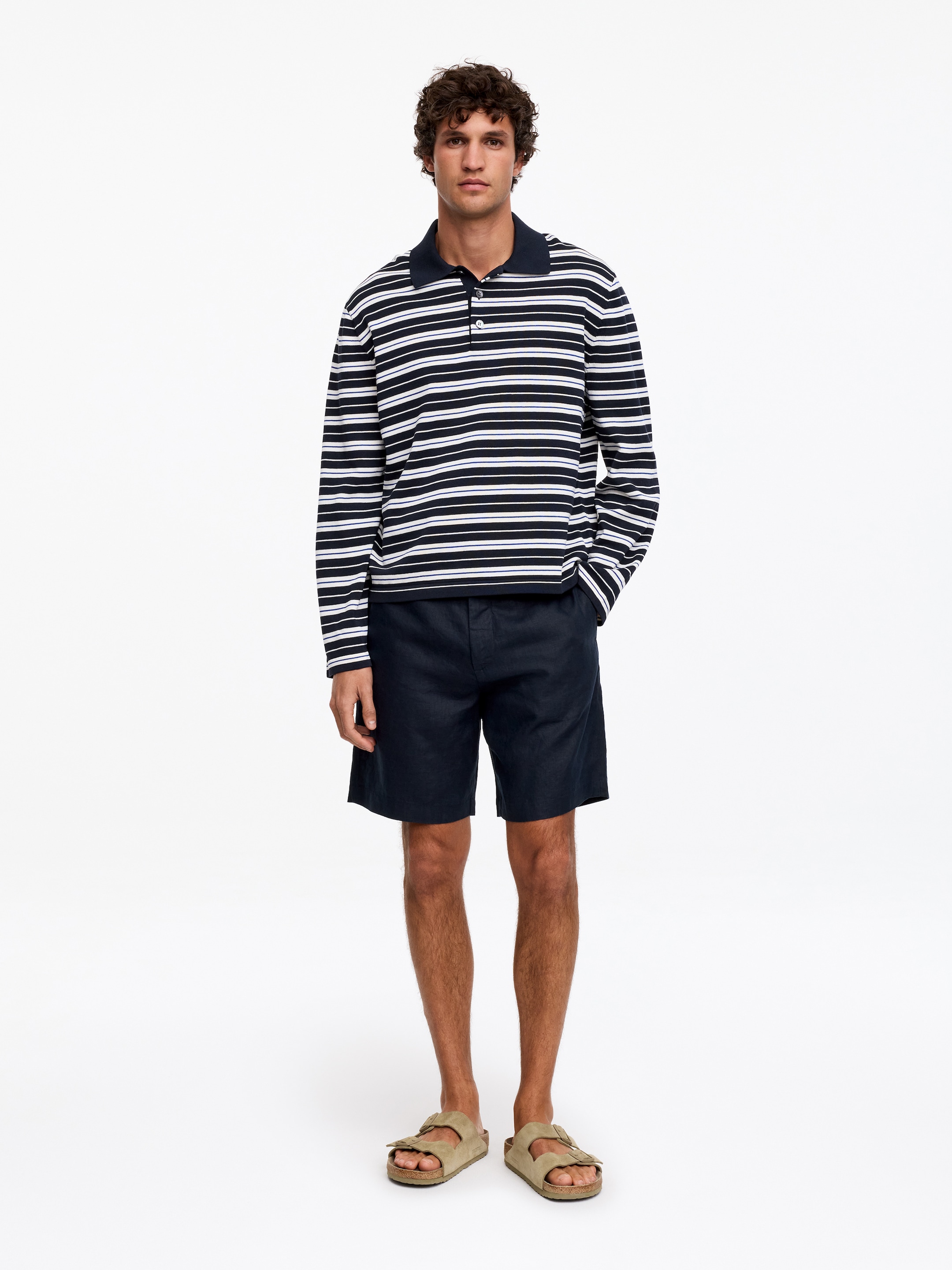 Linen Shorts-#1b2030-19171
