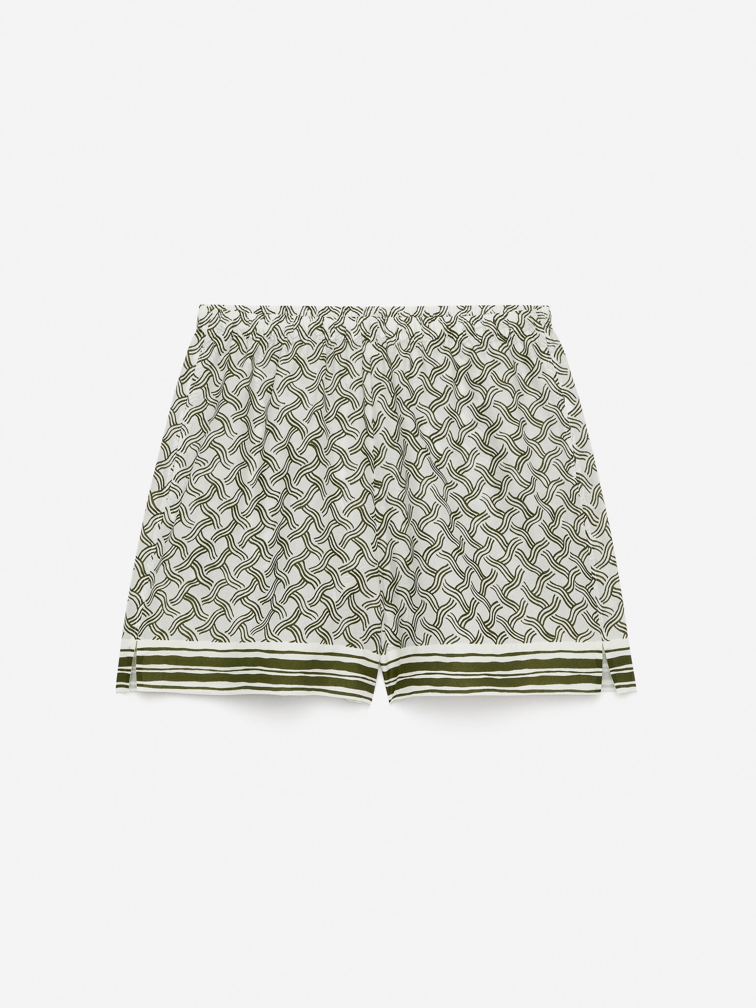 Short imprimé - Blanc cassé/Vert foncé/Bleu foncé/Blanc - 2