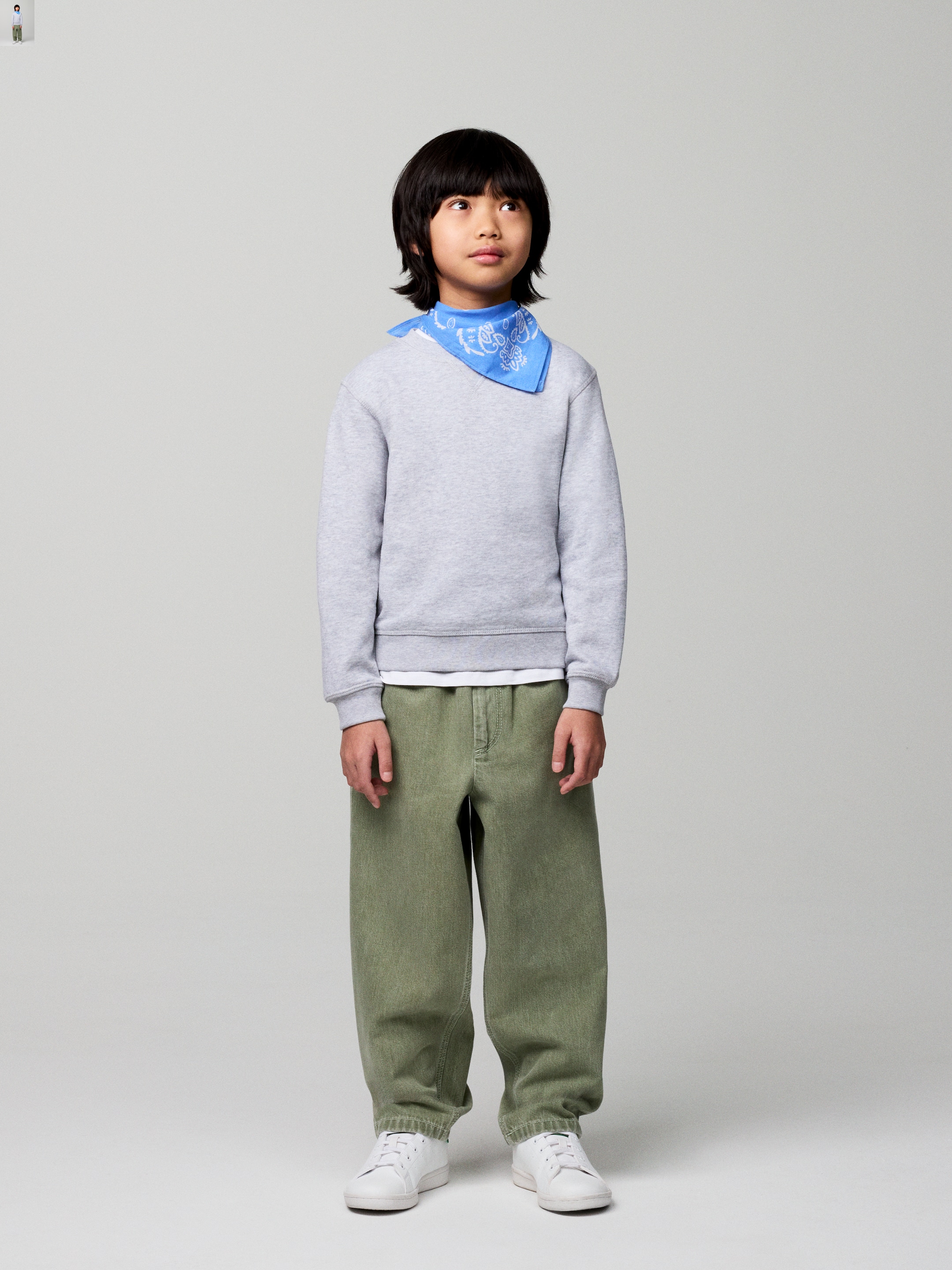French Terry Sweatshirt - Grey Melange - Regular fit - Children - StillMedia/Environmental - 1