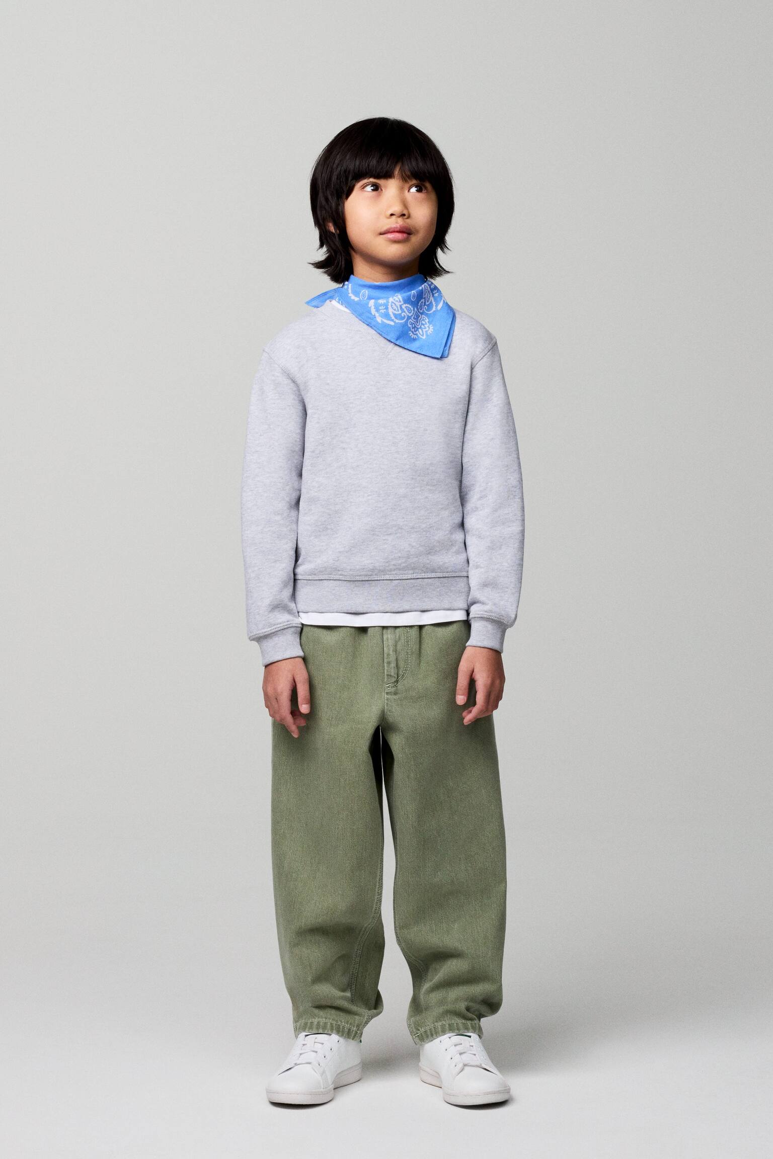 French Terry Sweatshirt - Gråmelerad/Vinröd/Röd/Himmelsblå/Lila/Lilarosa/Rosa/Mörkblå/Grön/Mörkgrön/Orange - 3