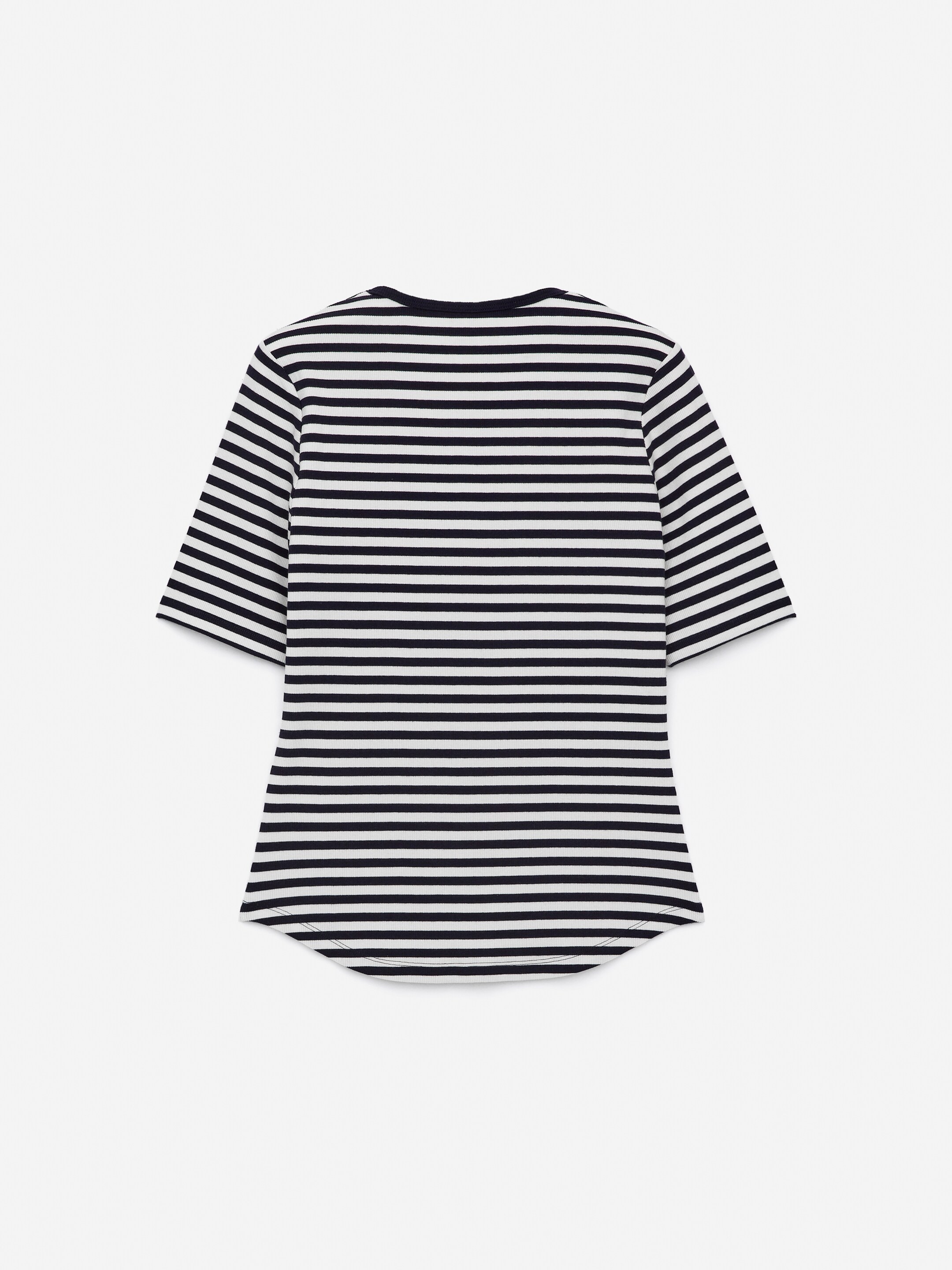 Nagyobb kép megtekintése: Bordázott póló - Sötétkék/Fehér - NŐI | H&M HU 6