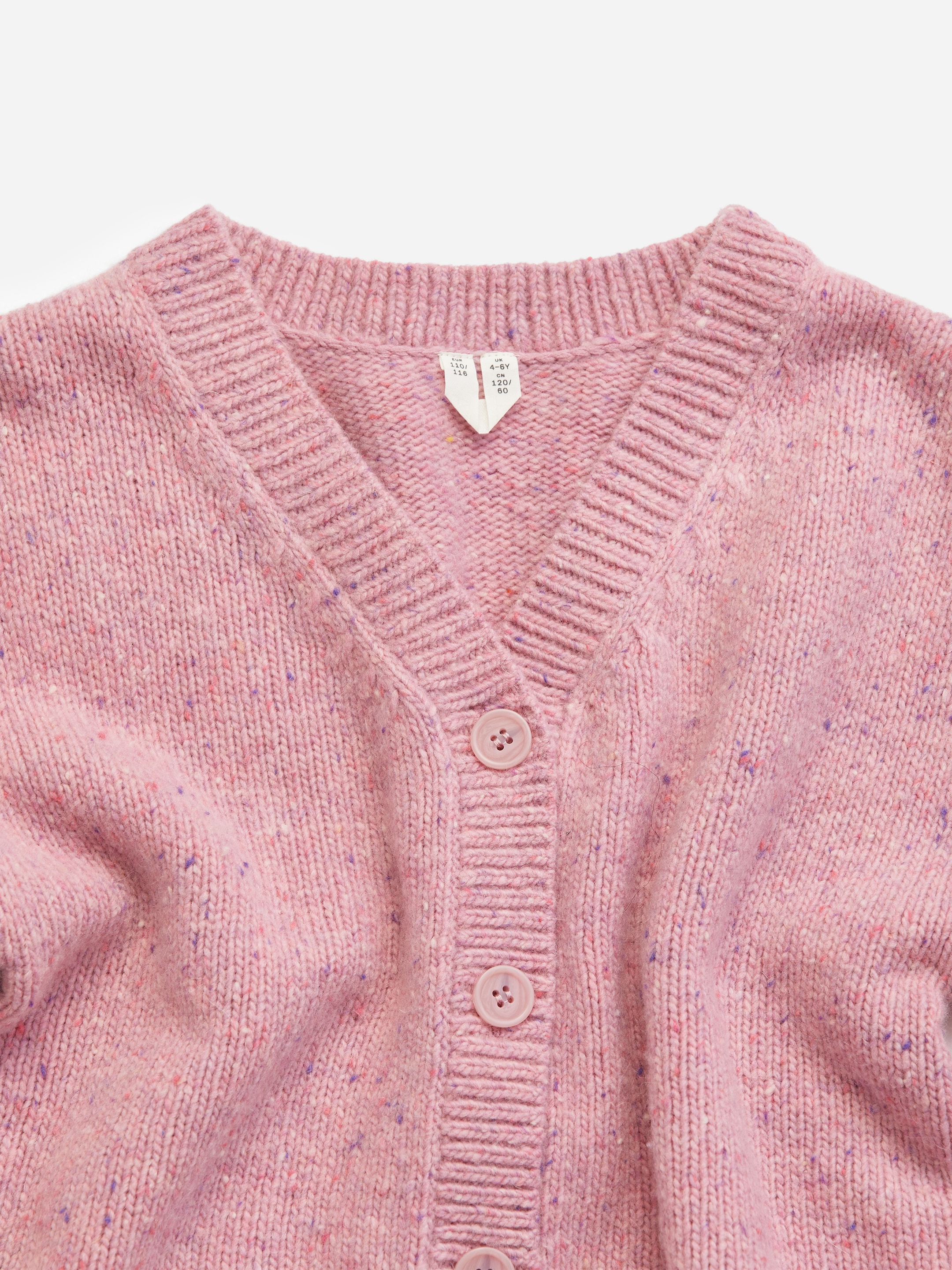Knitted V-Neck Cardigan - Pink - Regular fit - children - StillMedia/DescriptiveDetail - 1