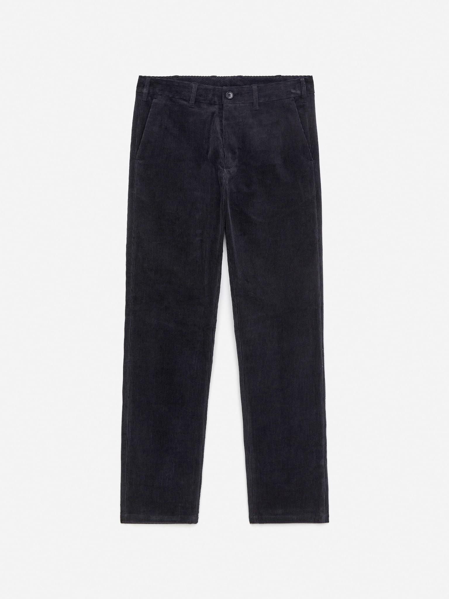 Straigh-Fit Corduroy Chinos - Dark Blue/Dark Beige - 2