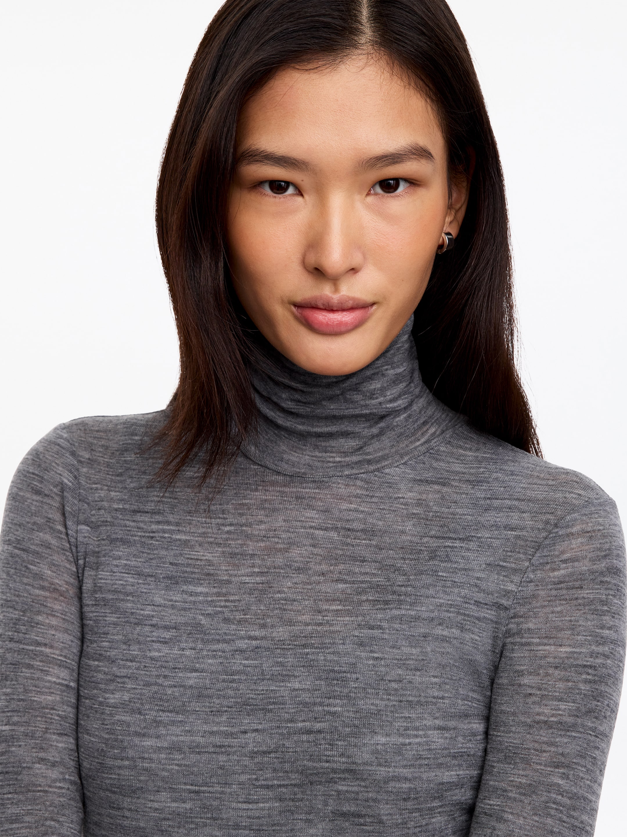 Maglia in lana a collo alto - Grigio - Slim fit - women - StillMedia/Lookbook - 9