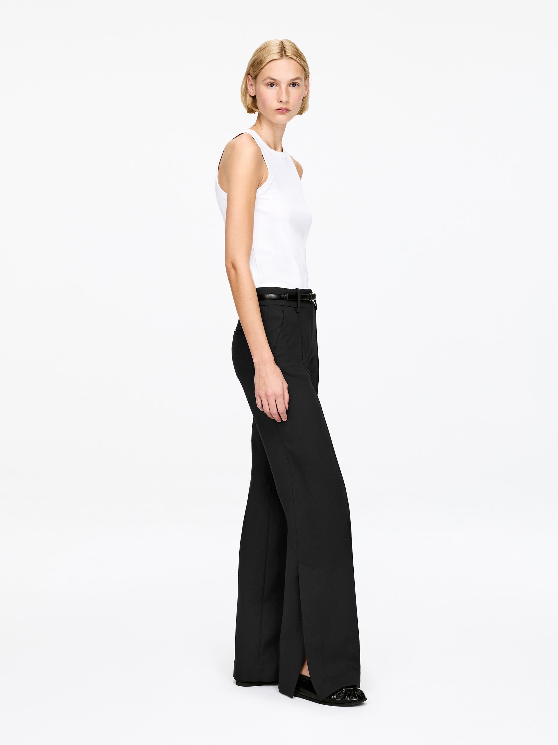 Pantalon tailleur fendu - Noir - Slim fit - Femme - StillMedia/Lookbook - 6