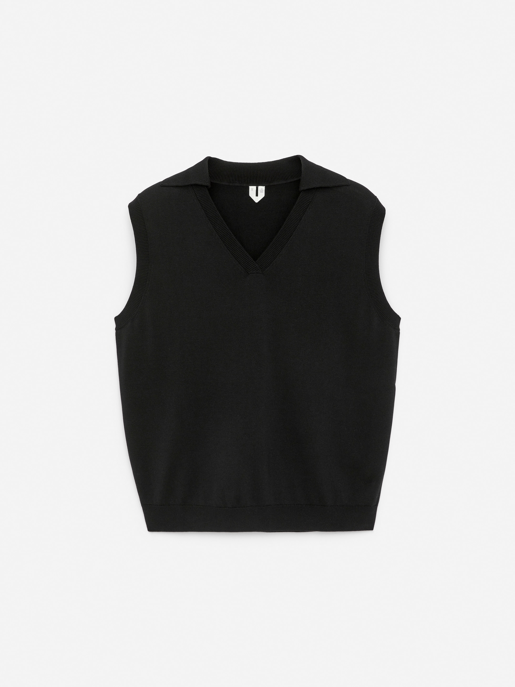 Stickad v-ringad slipover - Svart - Regular fit - Women - StillMedia/DescriptiveStillLife - 1