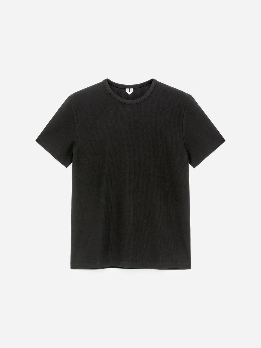 ARKET Men's  Fitted Cotton T-Shirt Black,  size XL