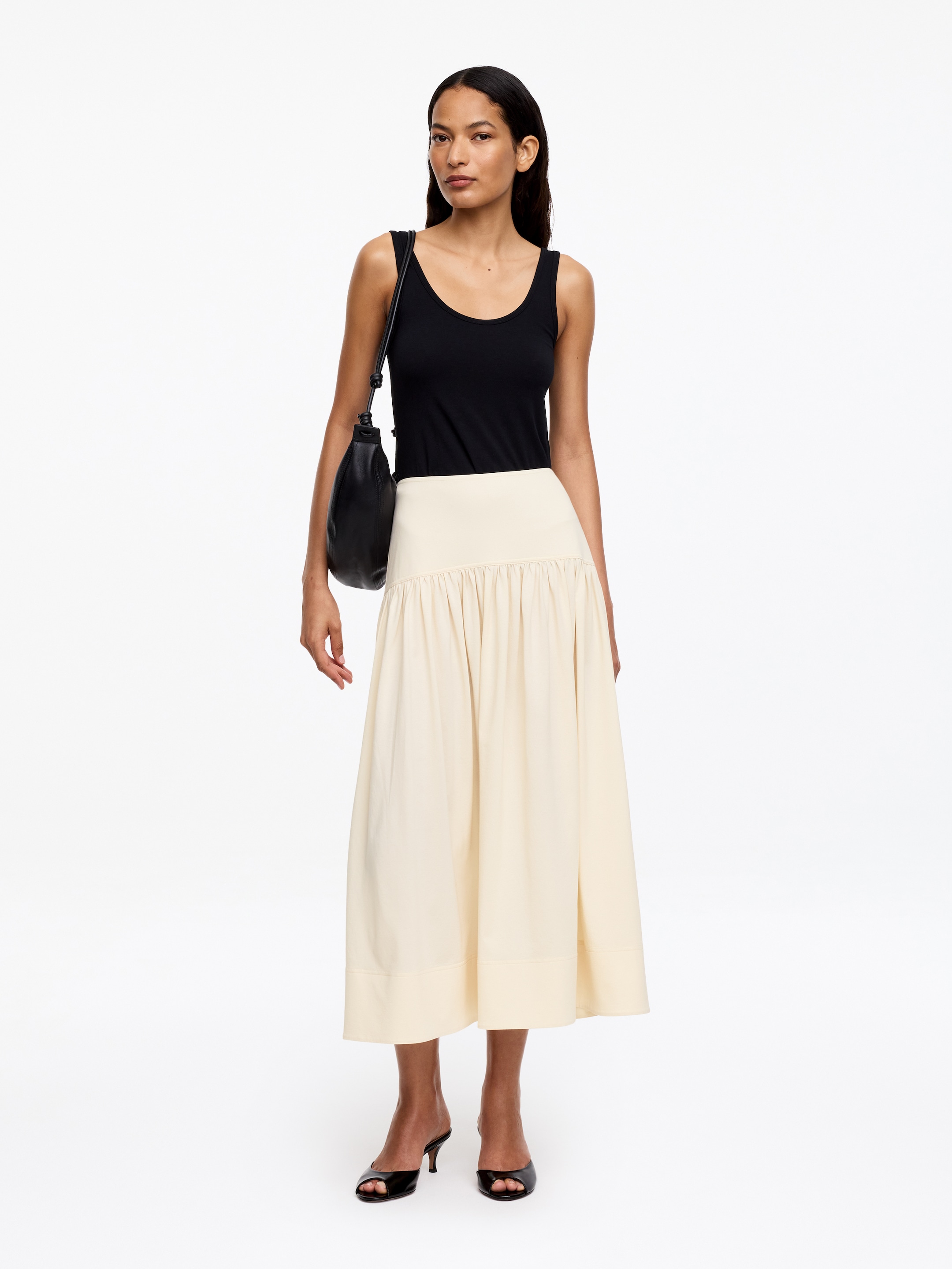 A-Line Midi Skirt - Beige - Regular fit - Women - StillMedia/Lookbook - 2