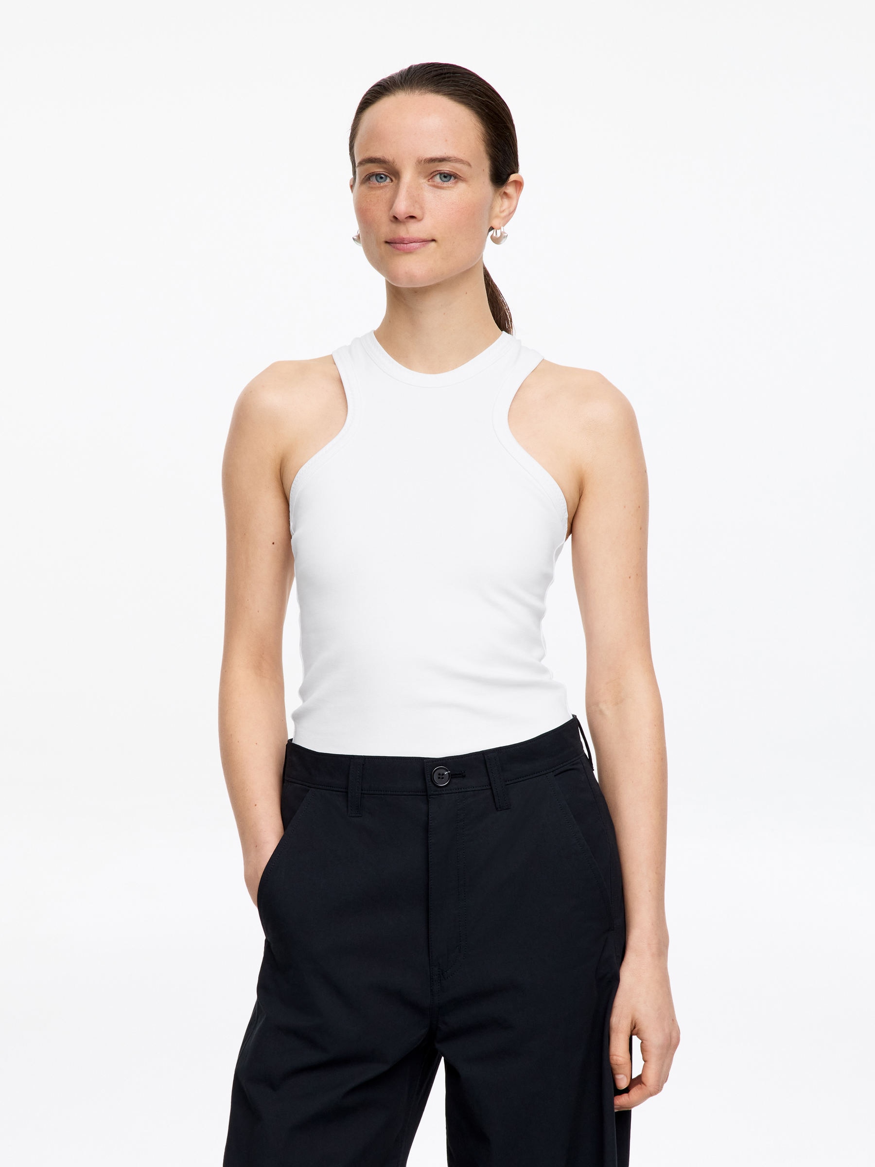 Racerback Tank Top-#FFFFFF-18571