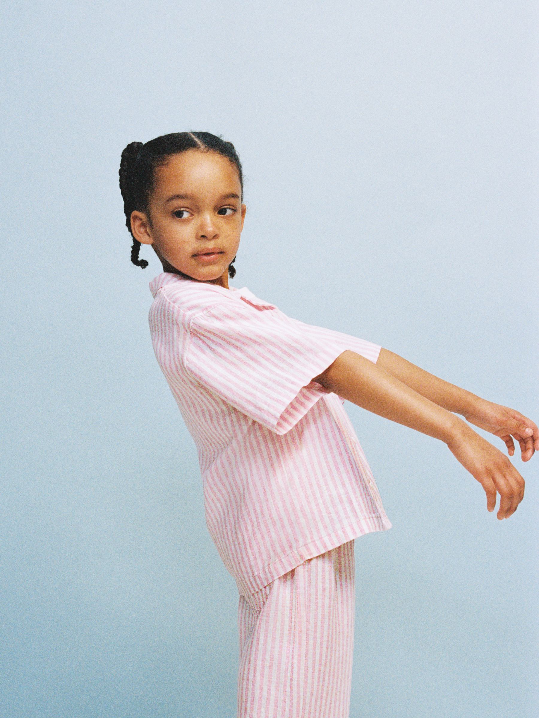 Resort Shirt - Pink/White - Oversized - Children - StillMedia/Environmental - 1