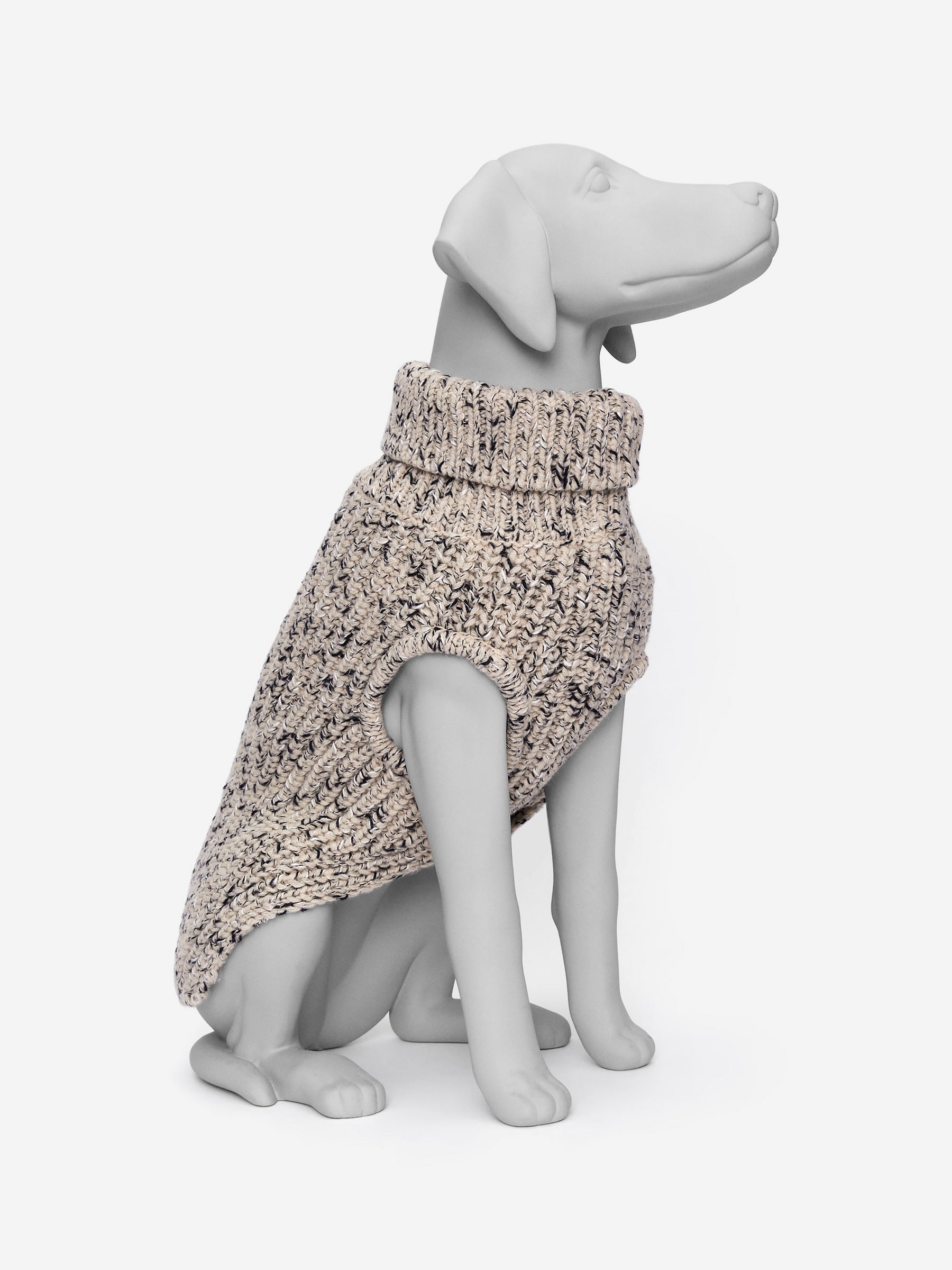 Dog Roll-Neck Jumper-#EDEEE6-16516