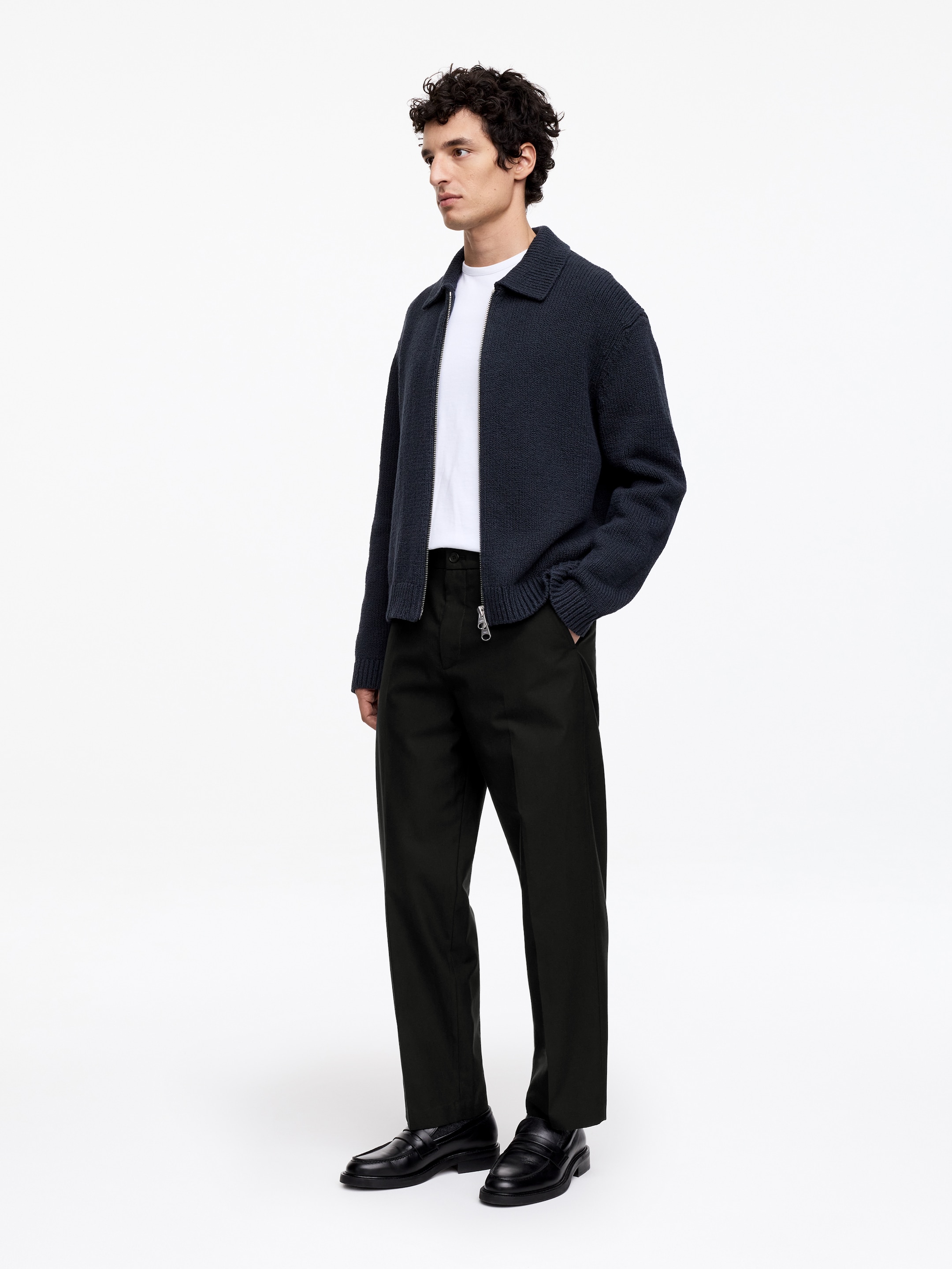 Byxor i ullblandning - Svart - Relaxed fit - Women - StillMedia/Lookbook - 4