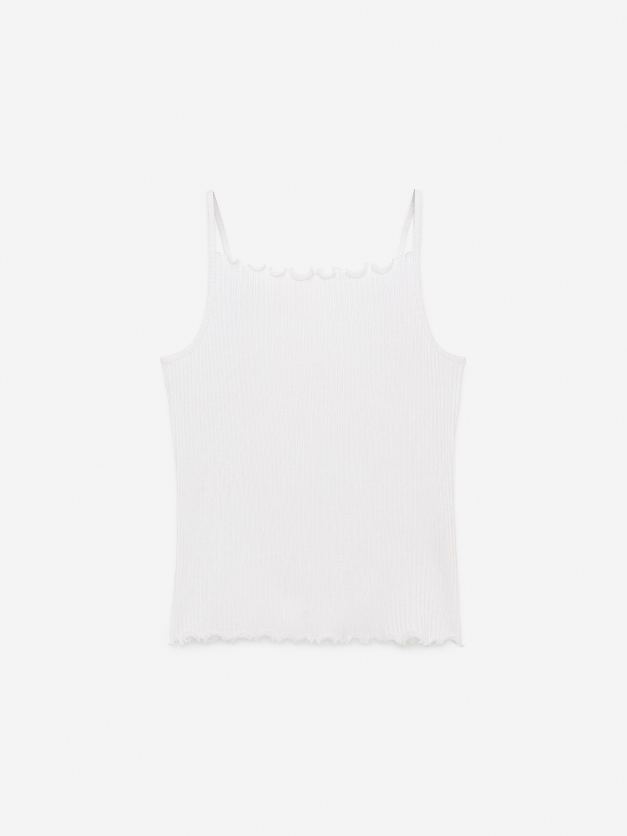 Ver imagem maior: Camisola de alças em algodão pointelle - Branco - SENHORA | H&M PT 1