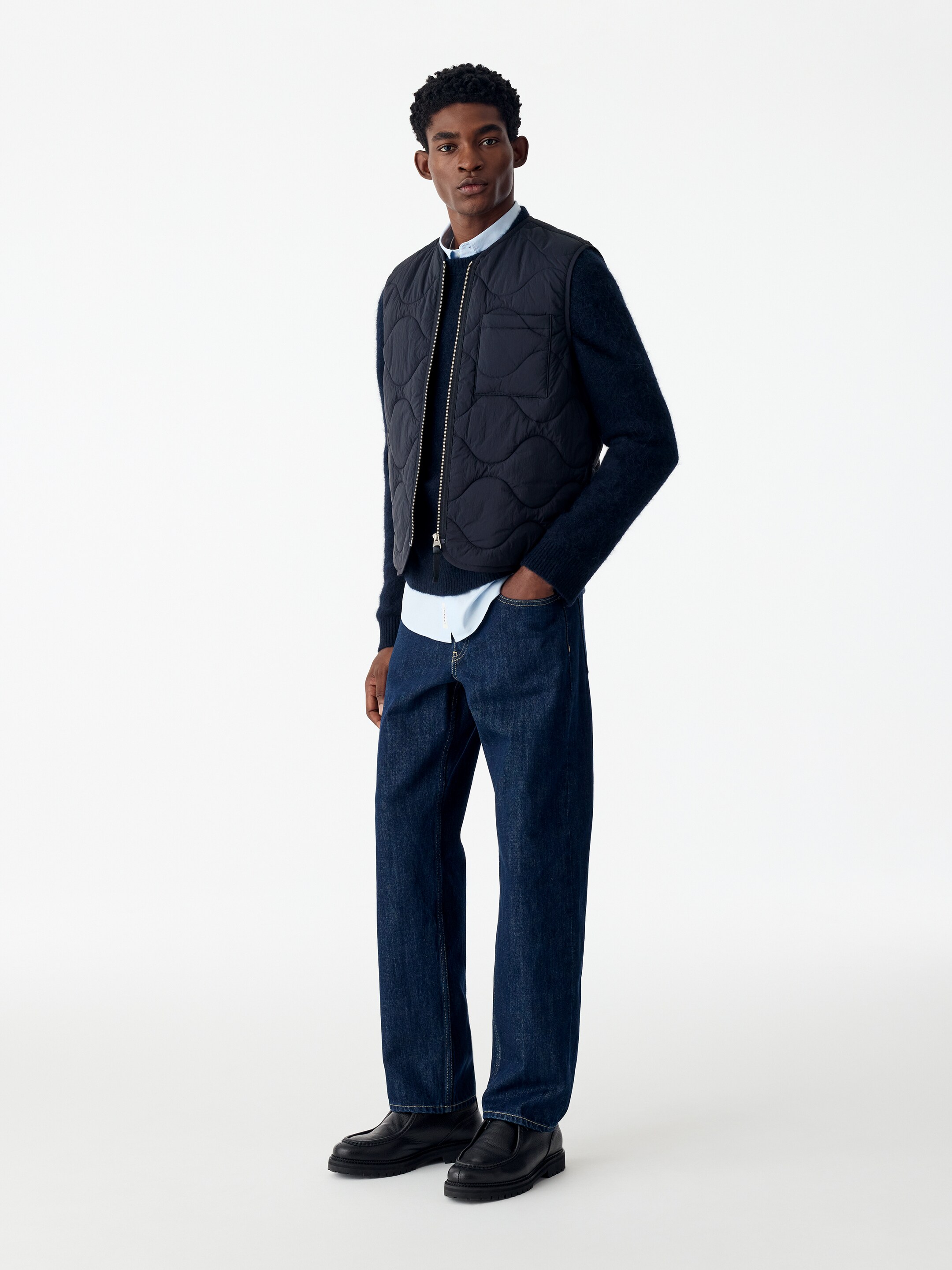 Quilted Liner Vest - Dark Blue - Regular fit - men - StillMedia/Lookbook - 13