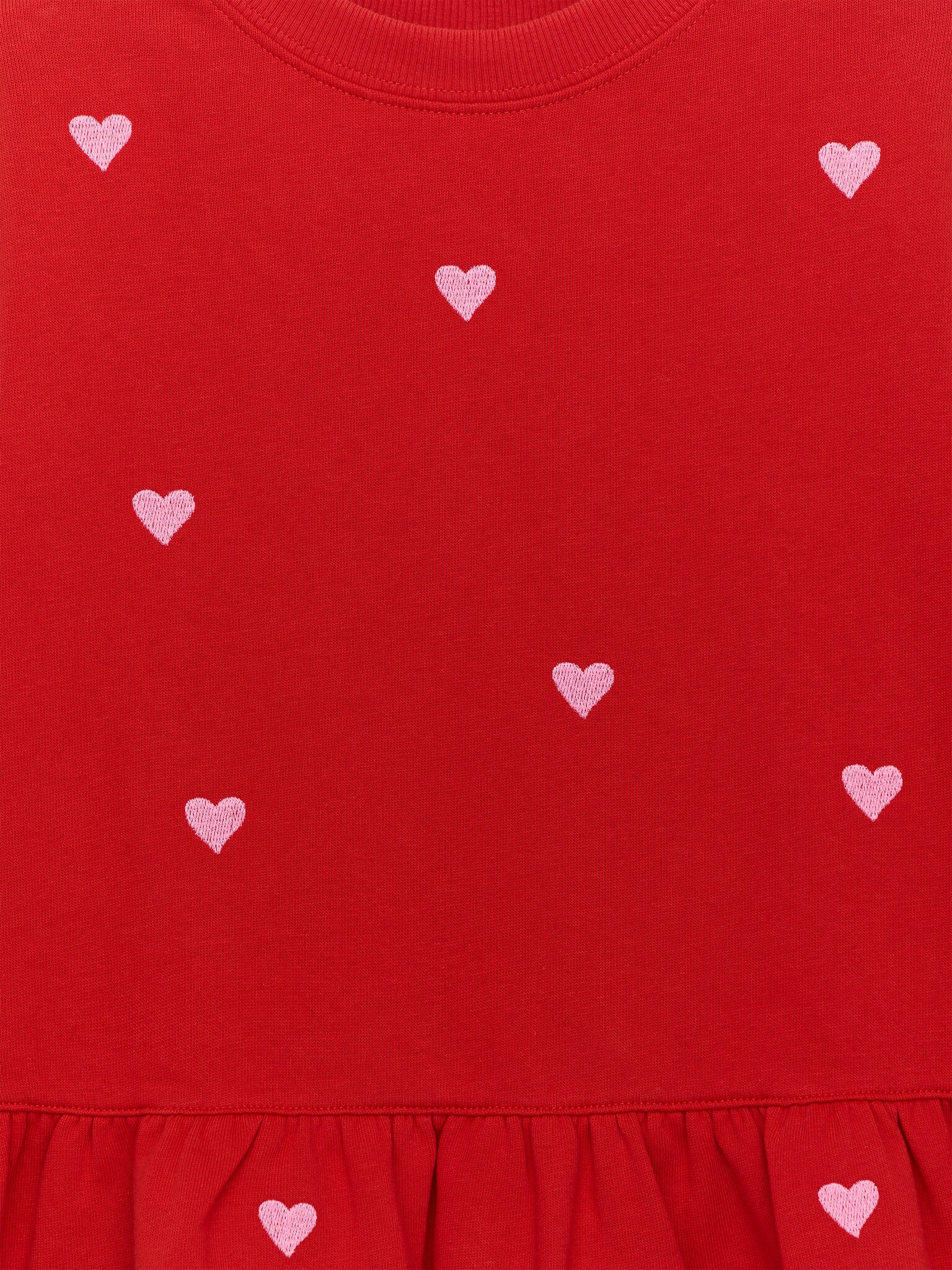 Oversized sweatshirtjurk - Rood/roze/Donkerblauw - 2