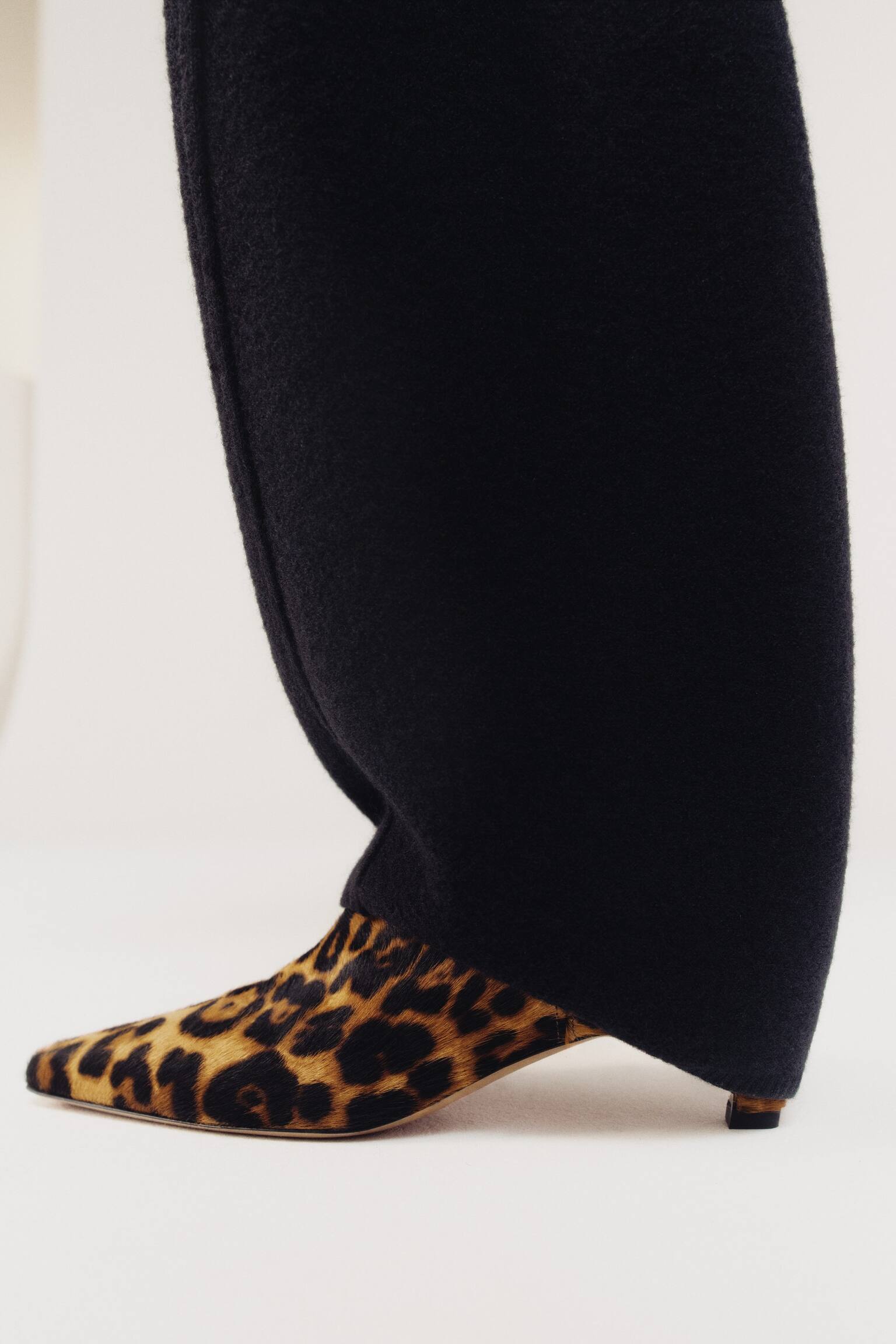 Pantaloni in lana cotta - Nero - 4