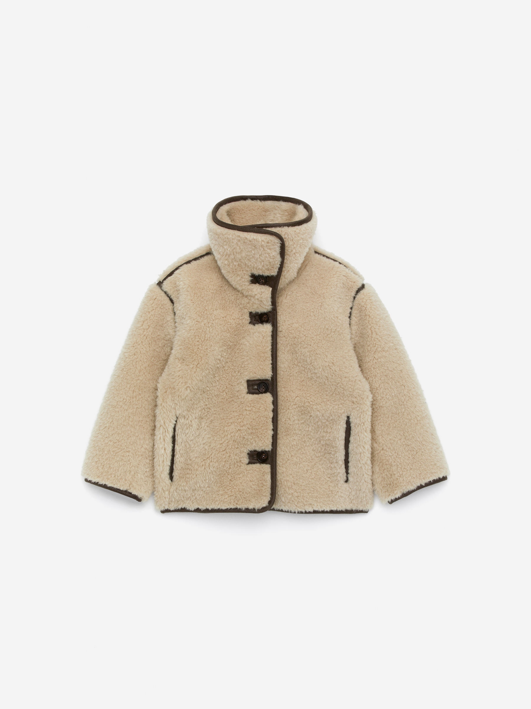 Short Pile Jacket - Beige - Loose fit - Children - StillMedia/DescriptiveStillLife - 4
