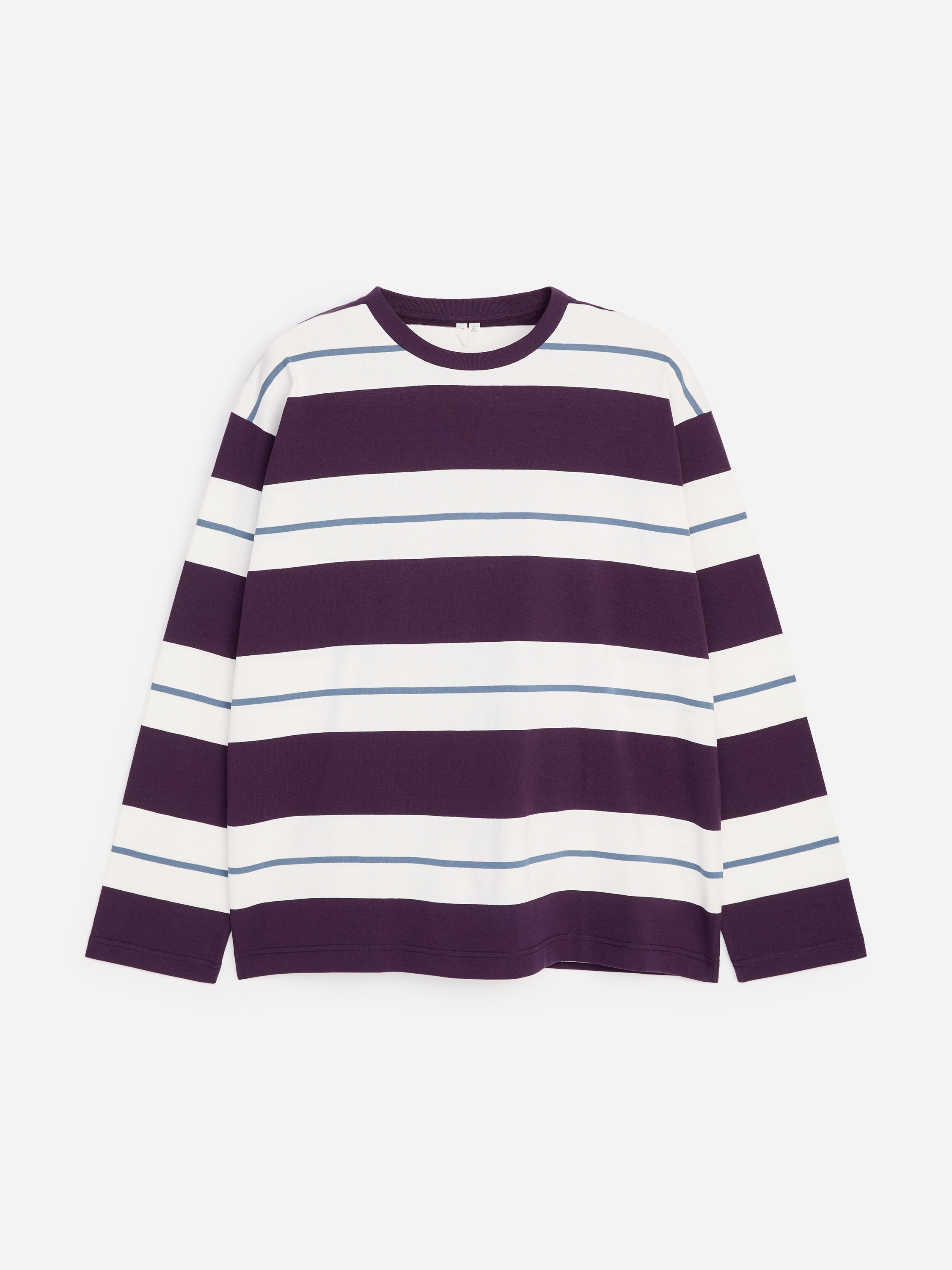 Avslappet langermet t-skjorte-Lilla/off-white