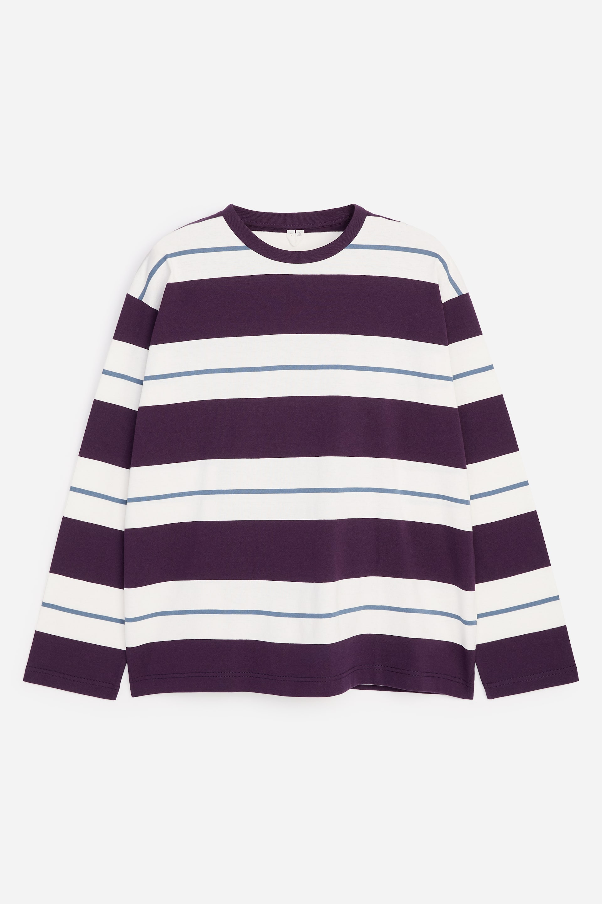 Grösseres Bild ansehen: Legeres Langarm-T-Shirt - Lila/Cremeweiß - HERREN | H&M CH 1