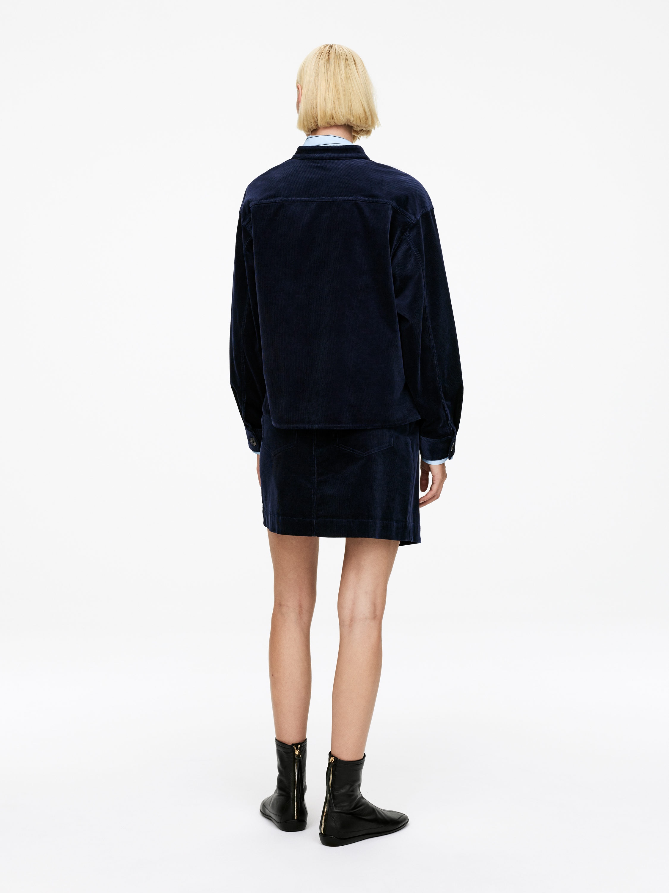 Corduroy Overshirt - Dark Blue - Regular fit - Women - StillMedia/Lookbook - 6