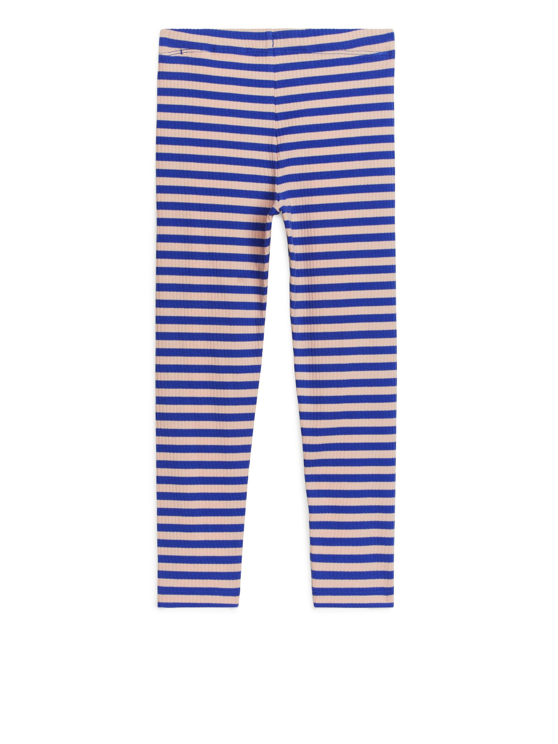 Gerippte Jersey-Leggings - Apricot/Blau - Regular Fit - Kinder - StillMedia/DescriptiveStillLife - 1