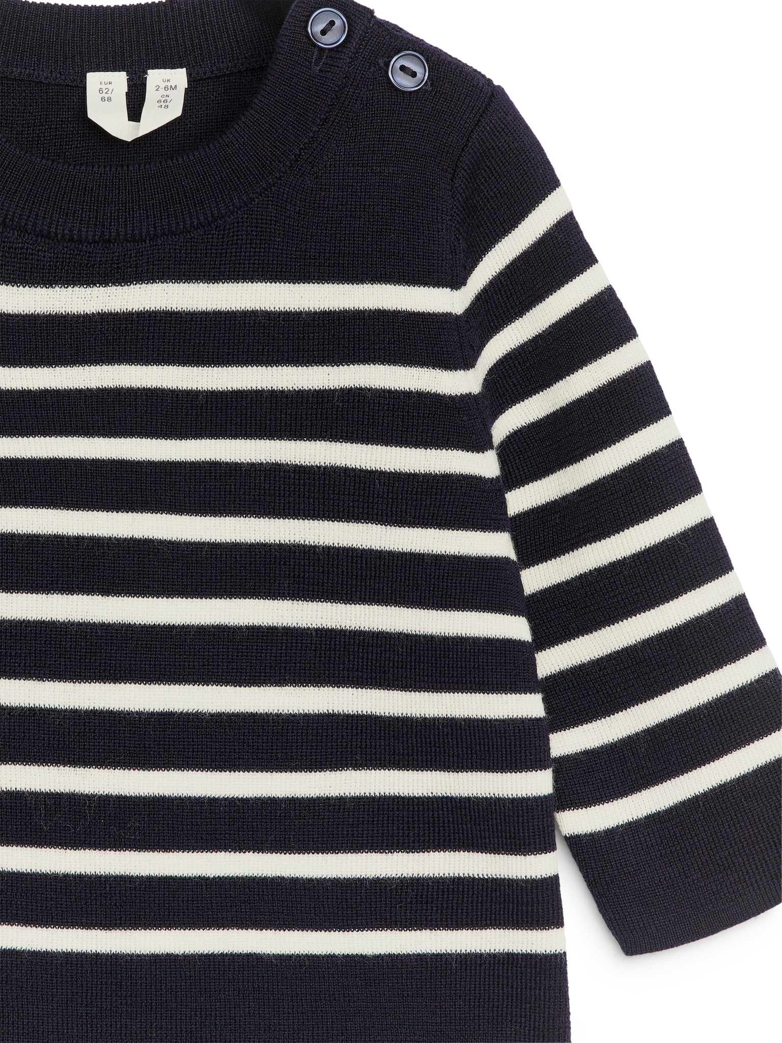 Pull en laine - Bleu foncé/Blanc cassé - 3